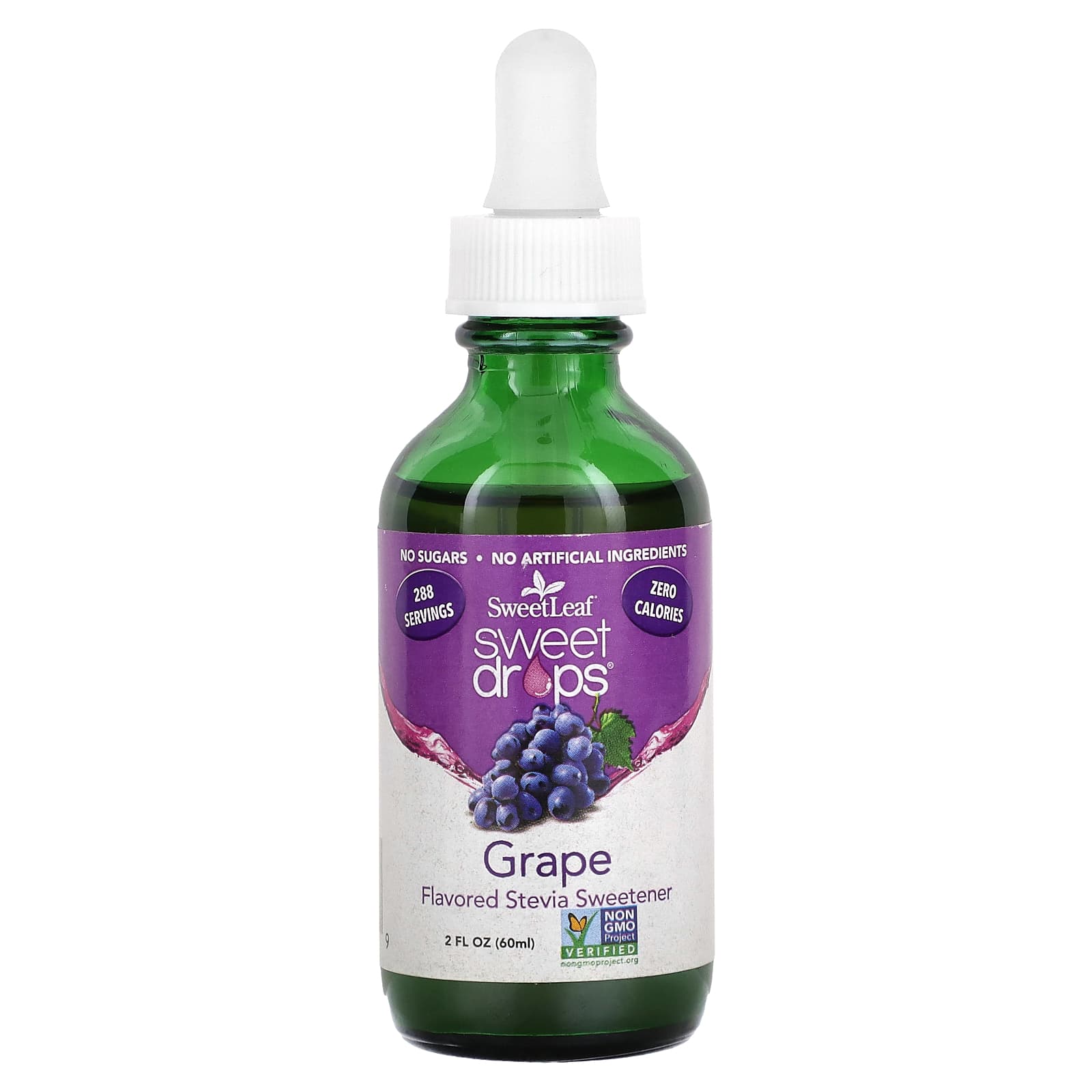 SweetLeaf Stevia, Sweet Drops, Grape, 2 fl oz (60 ml) - Image 1