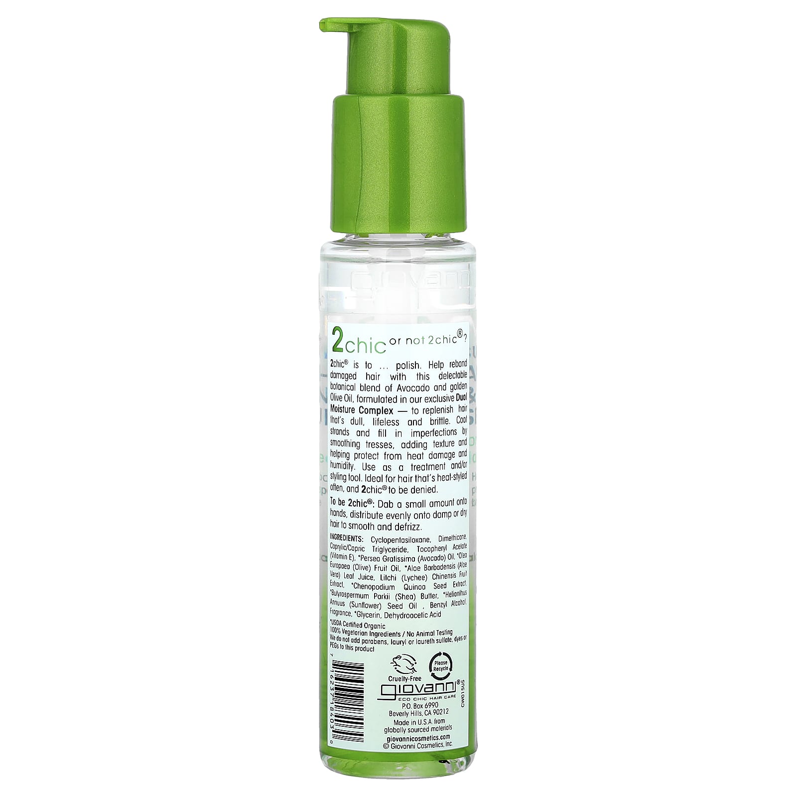 Giovanni 2chic Ultra-Moist Hair Serum for Damaged Hair - Image 2