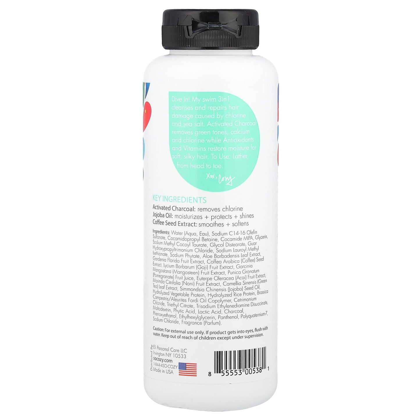 SoCozy, Kids, Swim 3 in 1, Shampoo, Conditioner, Wash, 10.5 fl oz (311 ml) - Image 2