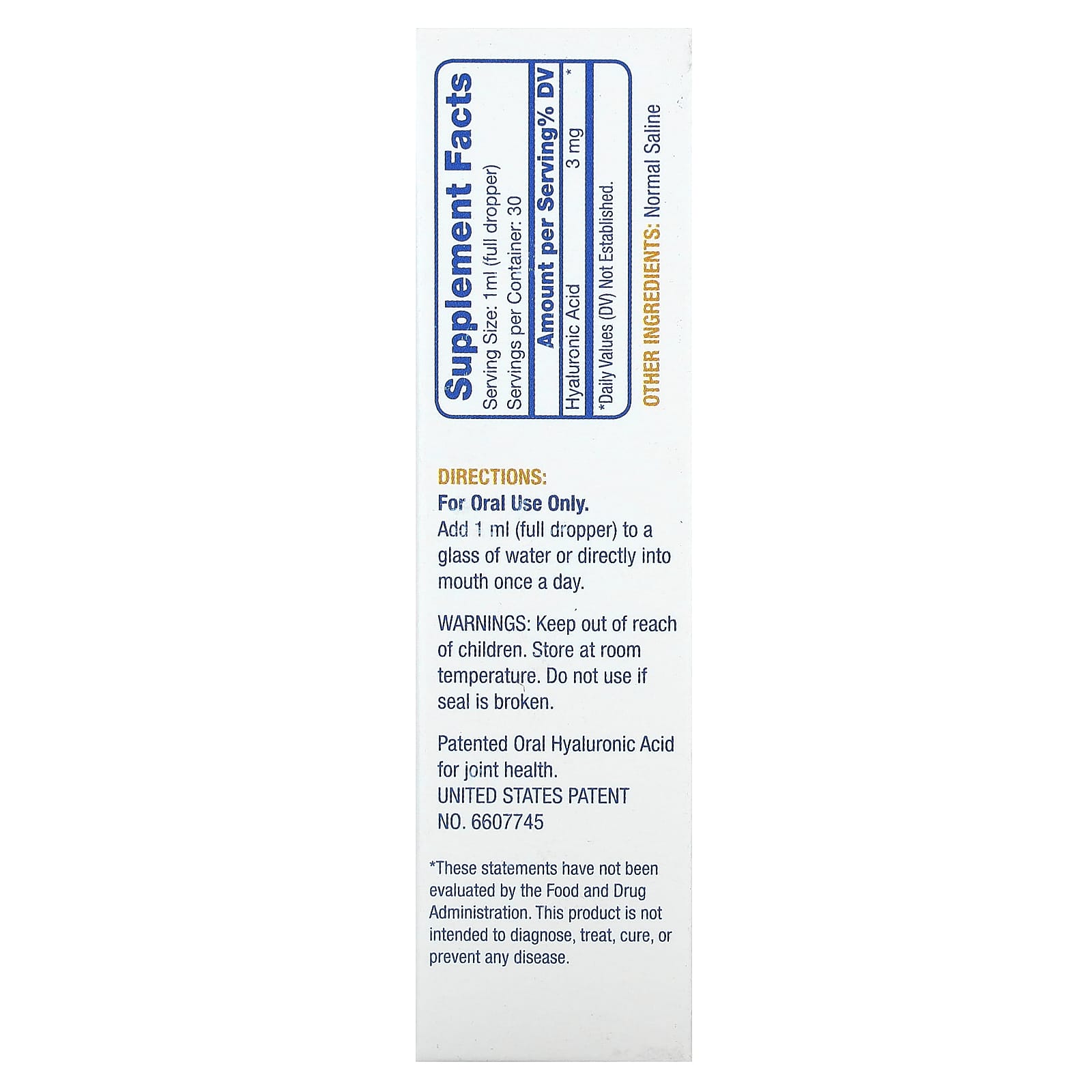 Synthovial Seven Hyaluronic Acid Supplement for Joint, Skin & Eye Health | Hyalogic - Image 2