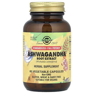 Solgar Ashwagandha Root Extract, 60 Capsules, Non-GMO & Vegan