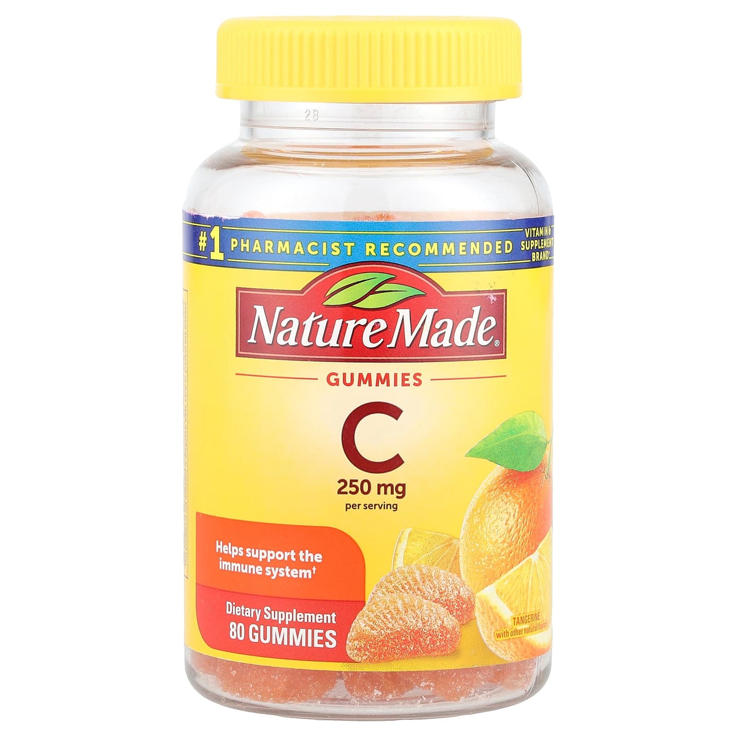 Nature Made, Vitamin C Gummies, Tangerine, 80 Gummies (125 mg per Gummy) - Image 1