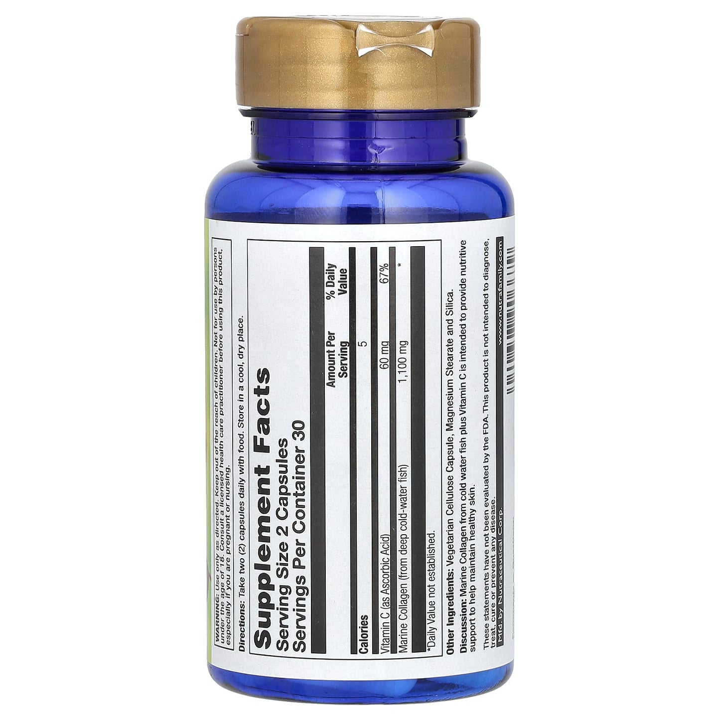 Nature's Life, Marine Collagen, 60 Capsules - Image 2