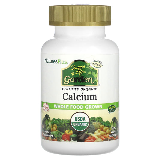 NaturesPlus, Source of Life, Garden, Calcium, 120 Vegan Capsules - Image 1