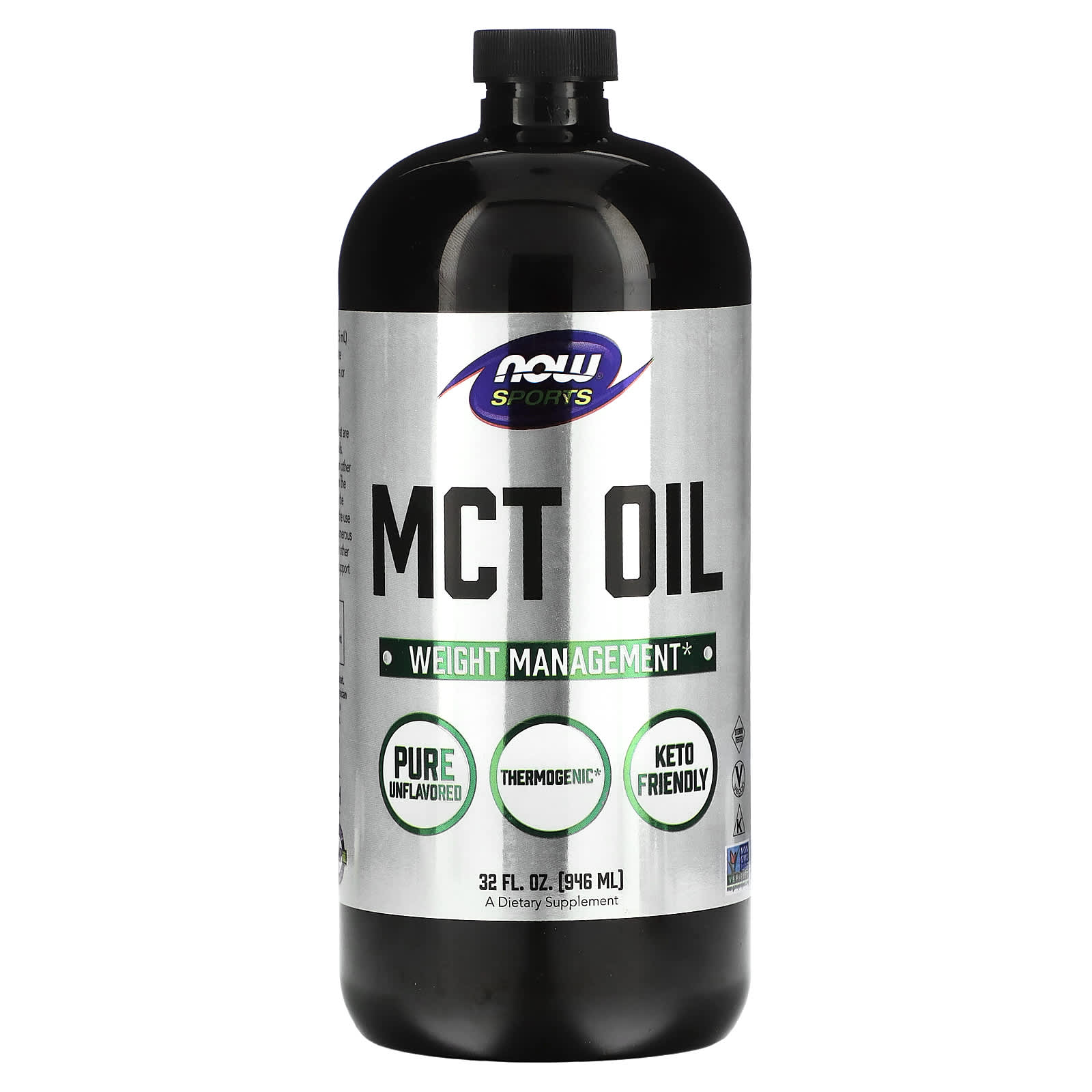 NOW Foods, Sports, MCT Oil, Unflavored, 14 g, 32 fl oz (946 ml)