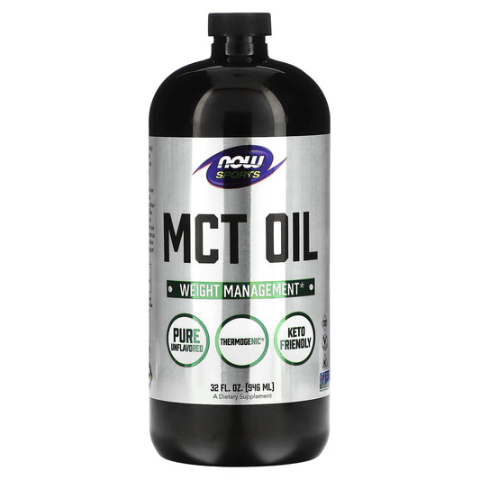 NOW Foods, Sports, MCT Oil, Unflavored, 14 g, 32 fl oz (946 ml)