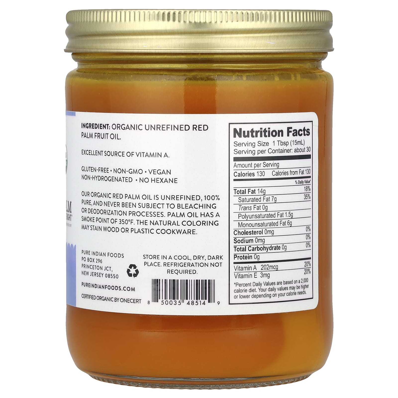 Pure Indian Foods, Red Palm Oil, 12.6 oz (375 ml) - Image 2