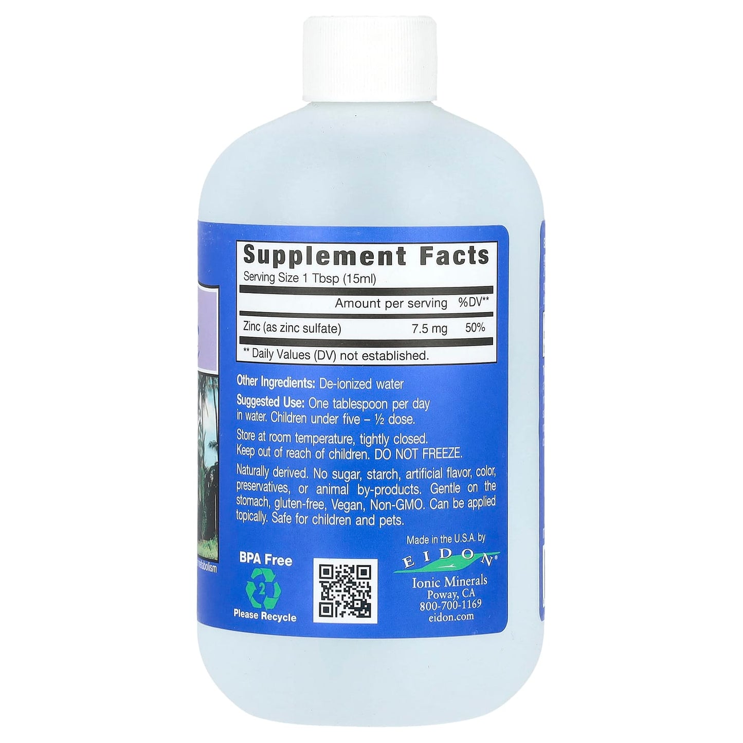Eidon Ionic Zinc Mineral Supplement, 18 oz, 100% Bioavailable - Image 2