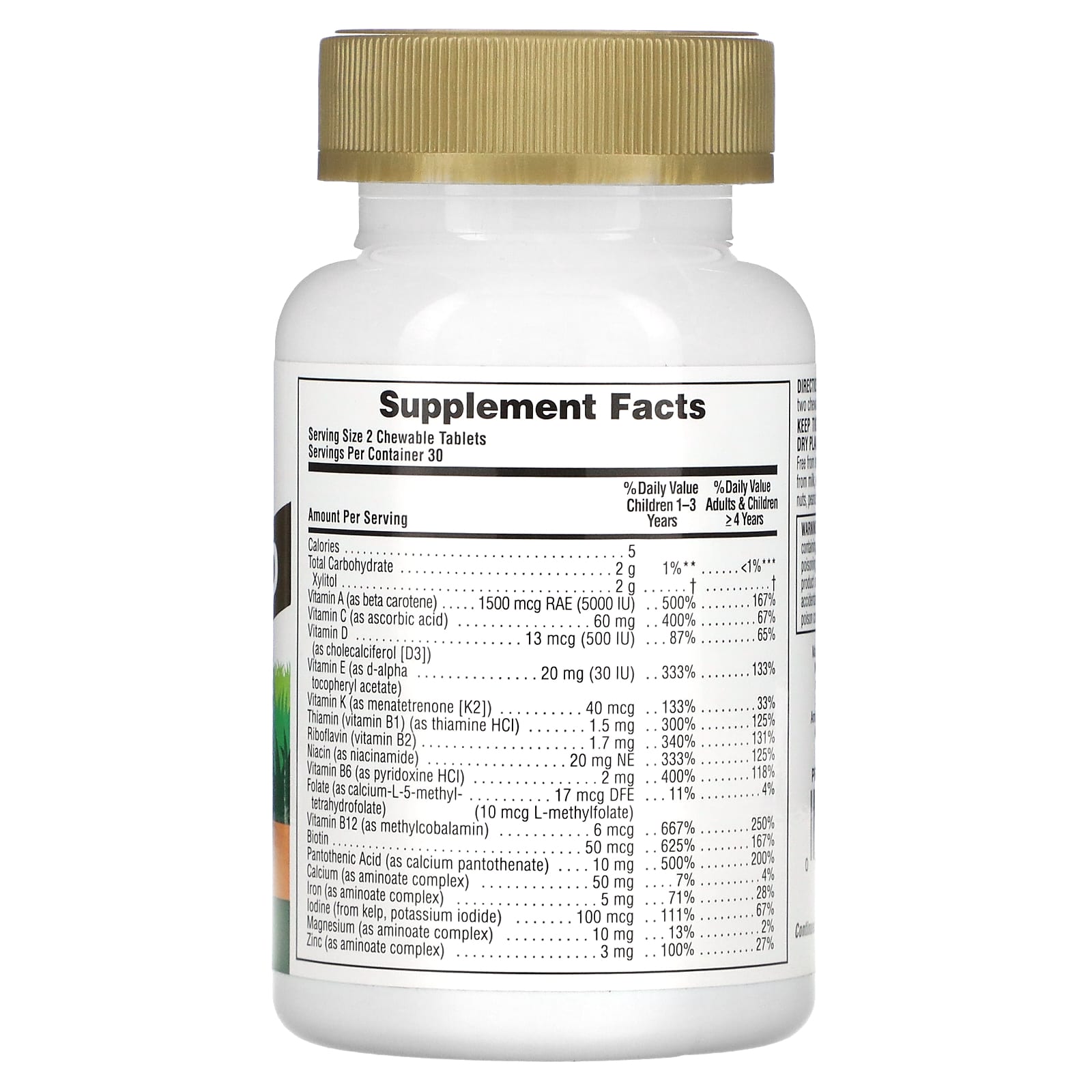 NaturesPlus, Animal Parade Gold, Children's Chewable Supplement, Cherry, Grape & Orange, 60 Animal-Shaped Tablets - Image 2