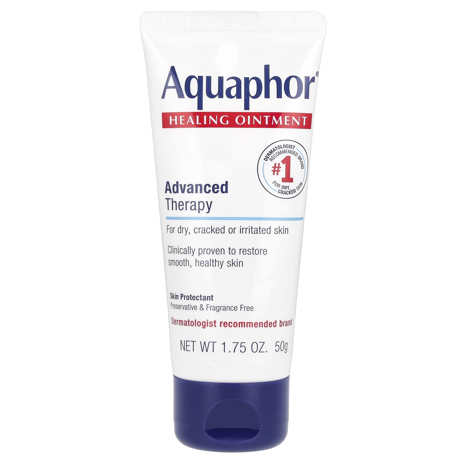 Aquaphor Advanced Healing Ointment, 1.75 oz (50 g) Skin Protectant - Image 1
