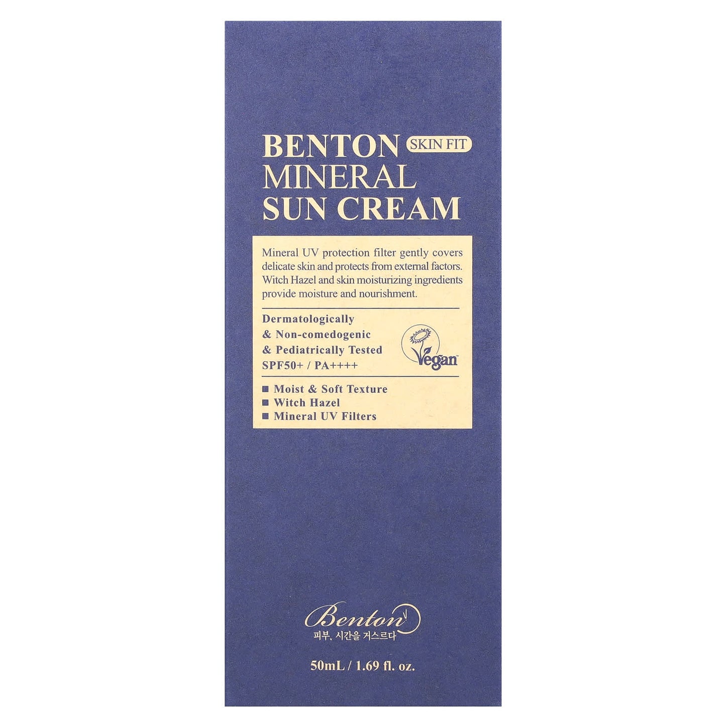 Benton Skin Fit Mineral Sun Cream, SPF 50/PA++++, 1.69 fl oz (50 ml) - Image 2