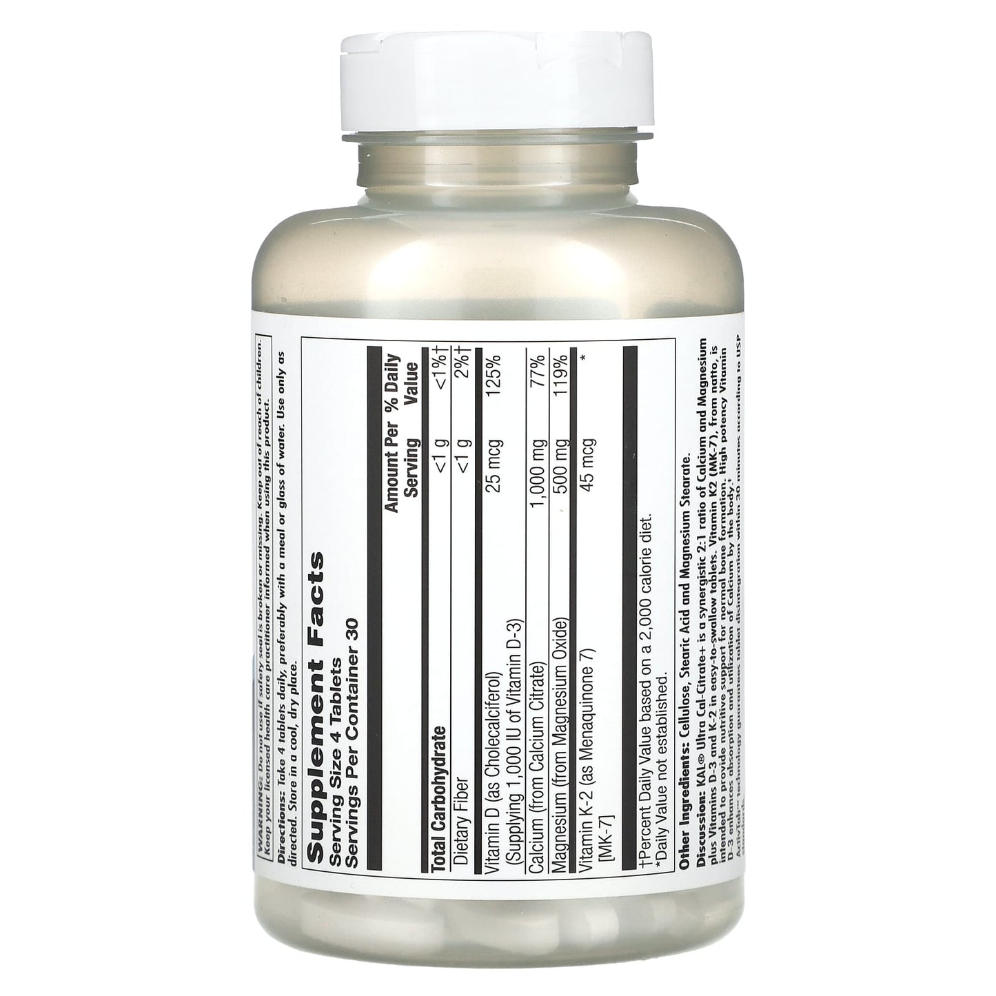 Strong Bones with KAL Ultra Cal-Citrate+, 120 Easy-to-Swallow Tablets - Image 2