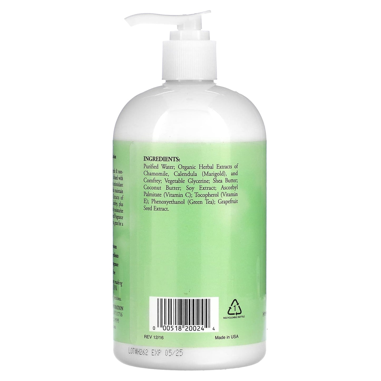 Rainbow Research, Baby Oh Baby, Herbal Body Lotion, Unscented, 16 fl oz - Image 2