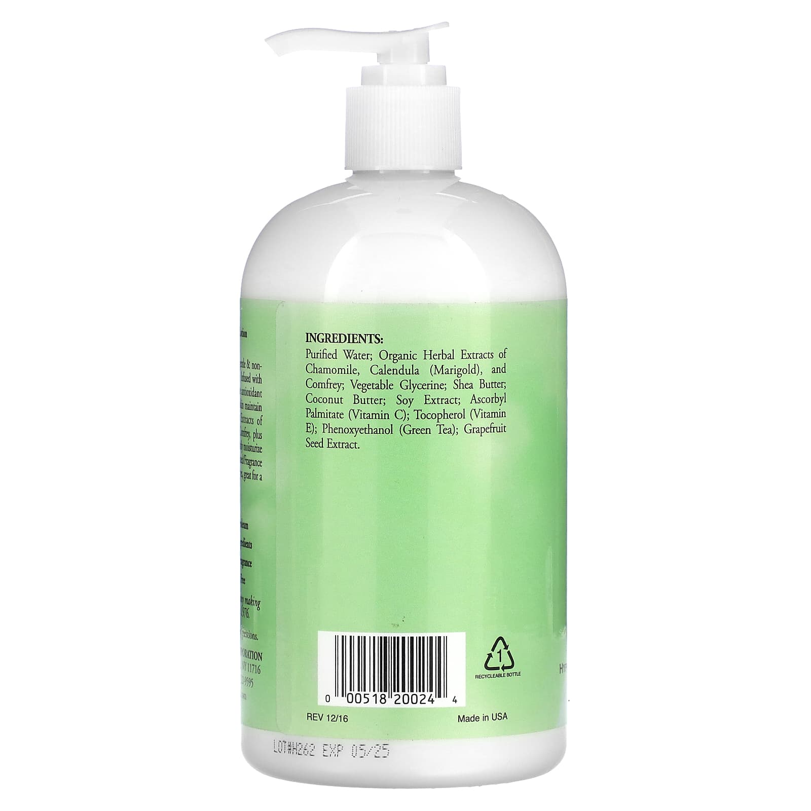 Rainbow Research, Baby Oh Baby, Herbal Body Lotion, Unscented, 16 fl oz - Image 2