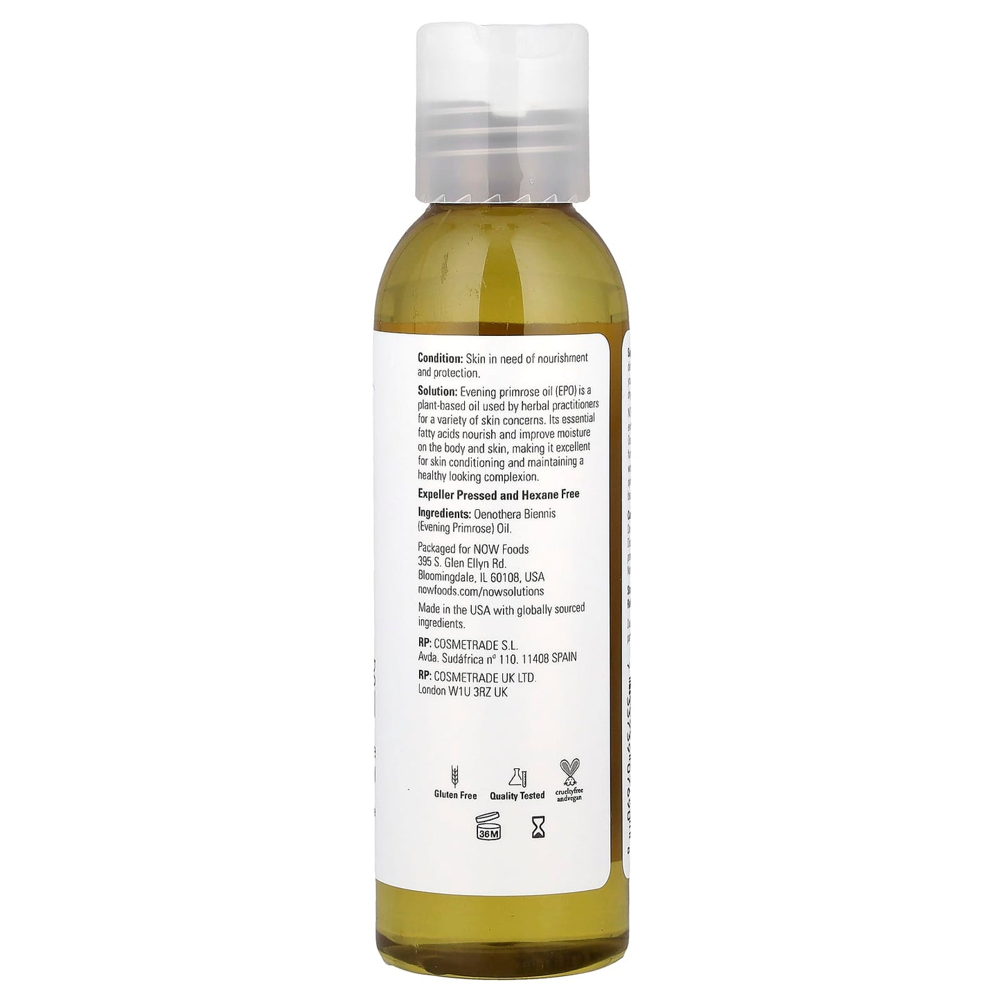 NOW Foods, Solutions, Evening Primrose Oil, 4 fl oz (118 ml) - Image 2