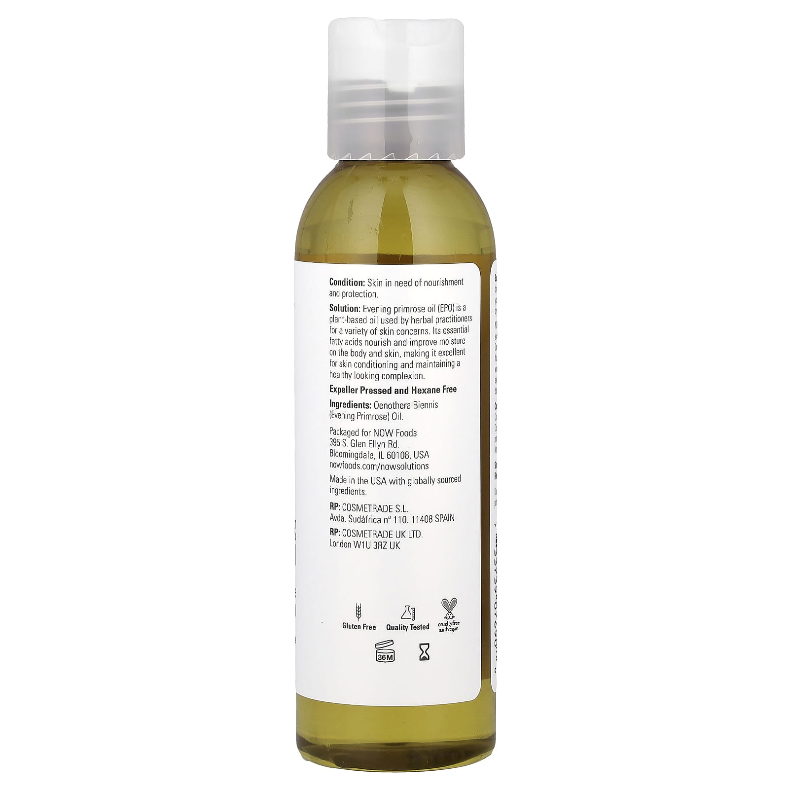 NOW Foods, Solutions, Evening Primrose Oil, 4 fl oz (118 ml) - Image 2