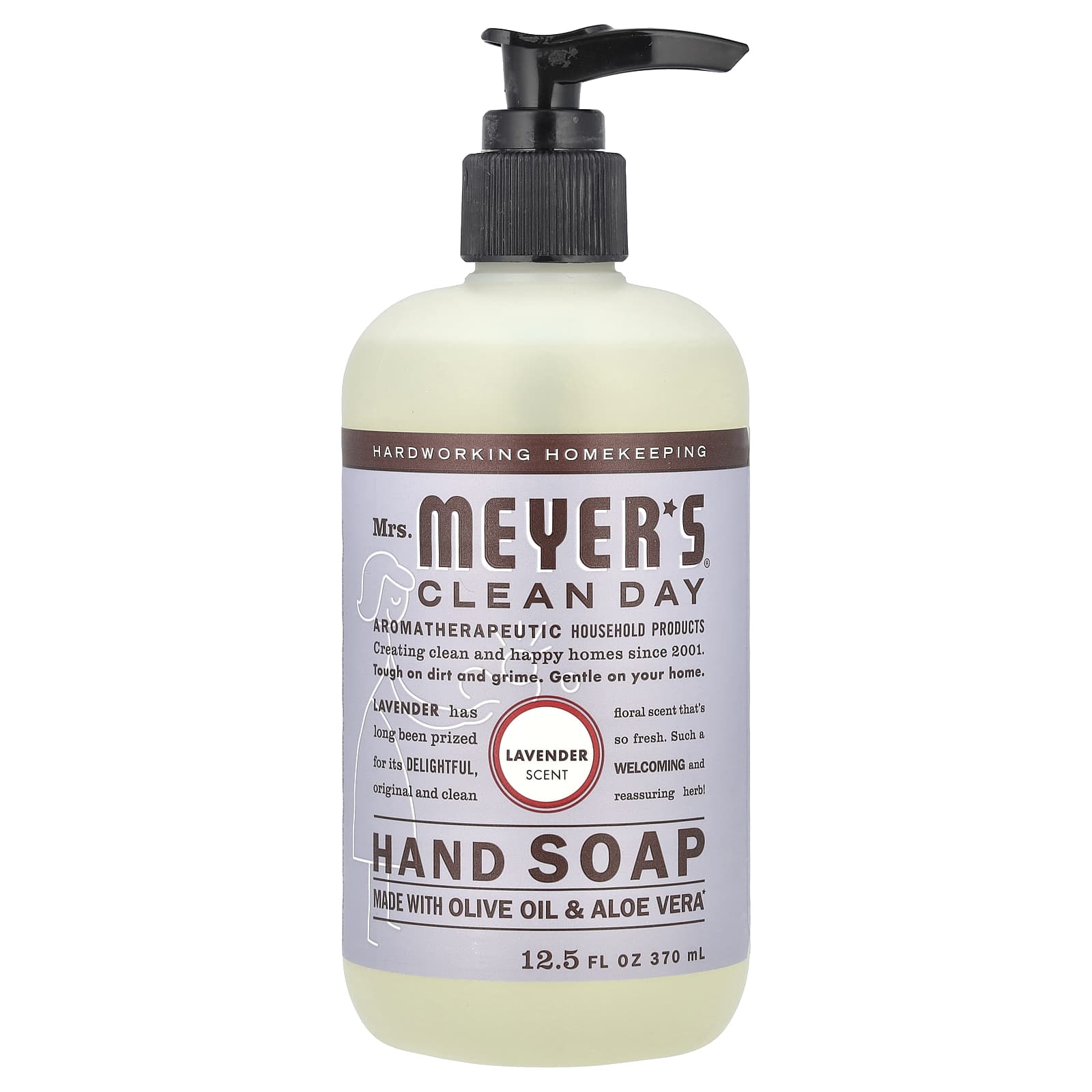 Mrs. Meyers Clean Day, Hand Soap, Lavender , 12.5 fl oz (370 ml) - Image 1