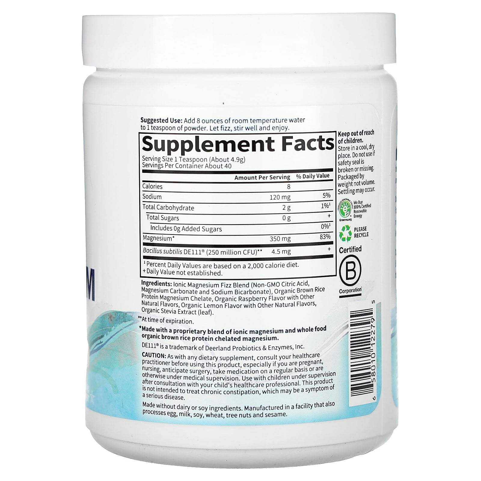 Garden of Life Whole Food Magnesium Powder - Calm, Relax, and Sleep Better - Image 2