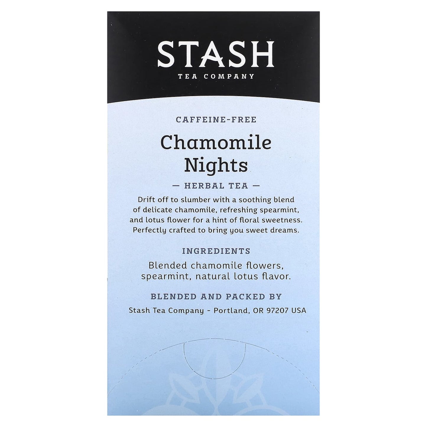 Stash Tea, Herbal Tea, Chamomile Nights, Caffeine Free, 20 Tea Bags, 0.6 oz (18 g) - Image 2