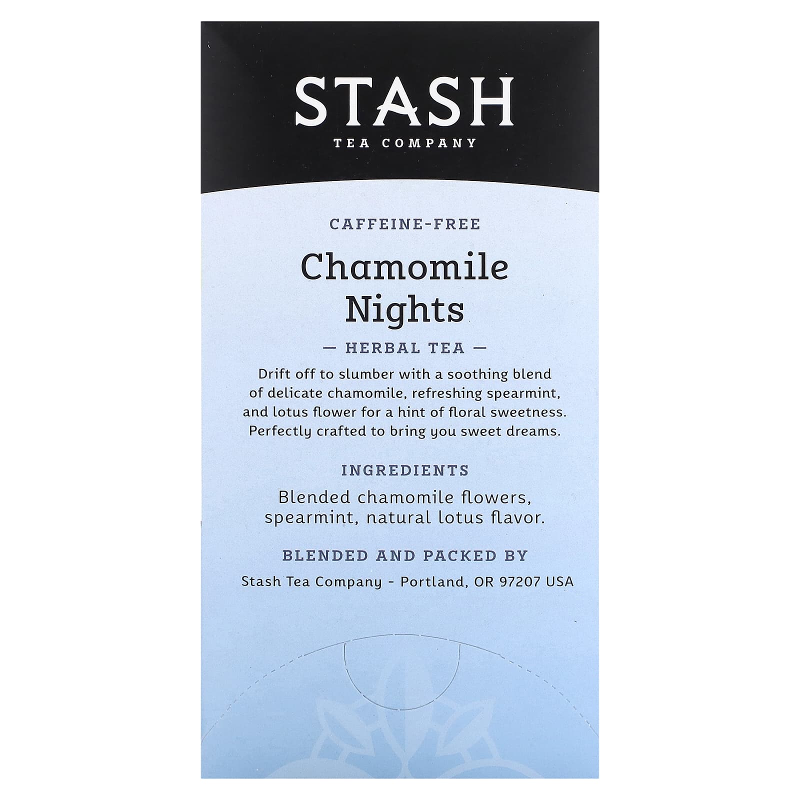 Stash Tea, Herbal Tea, Chamomile Nights, Caffeine Free, 20 Tea Bags, 0.6 oz (18 g) - Image 2