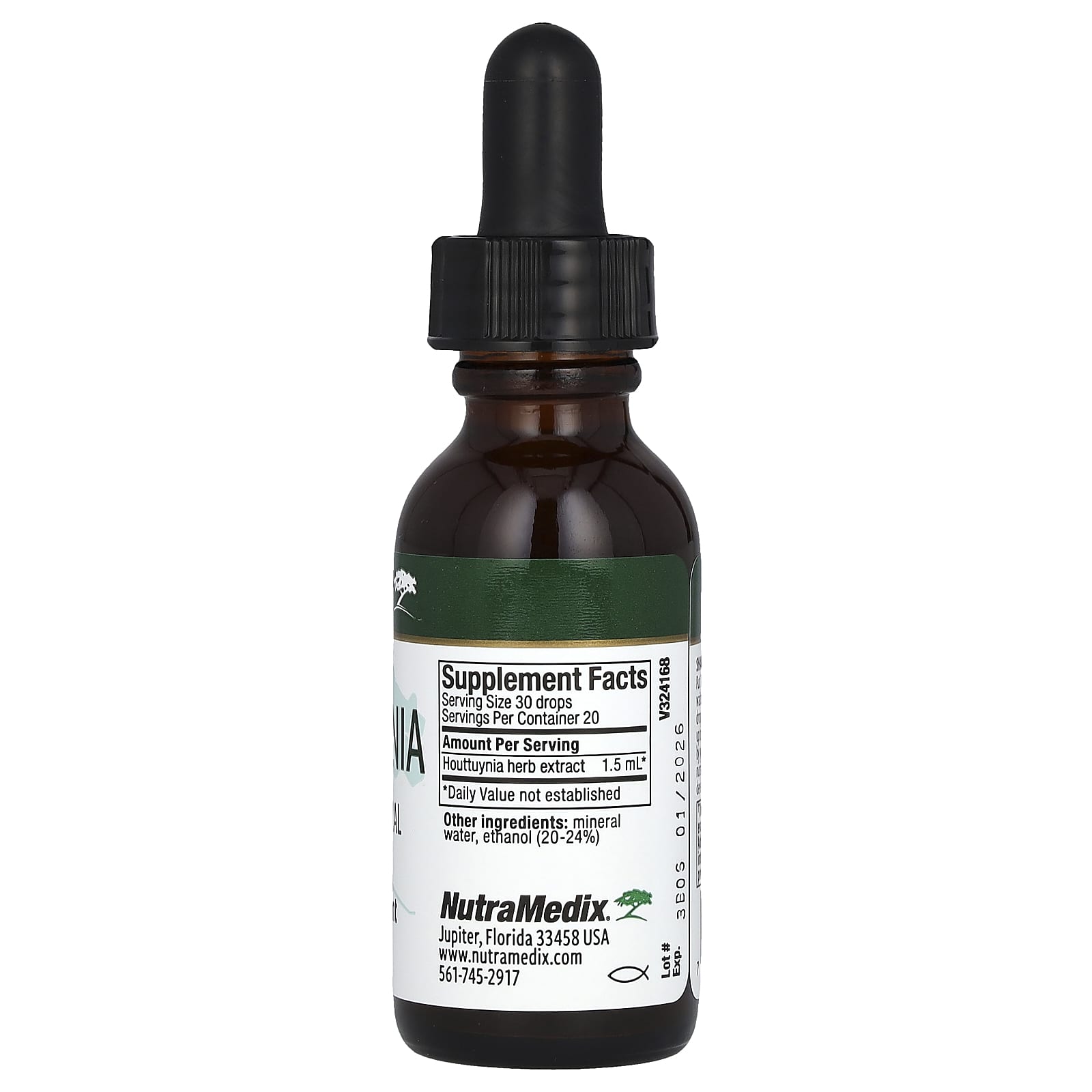 NutraMedix, Houttuynia, Immune/Microbial Support, 1 fl oz (30 ml) - Image 2