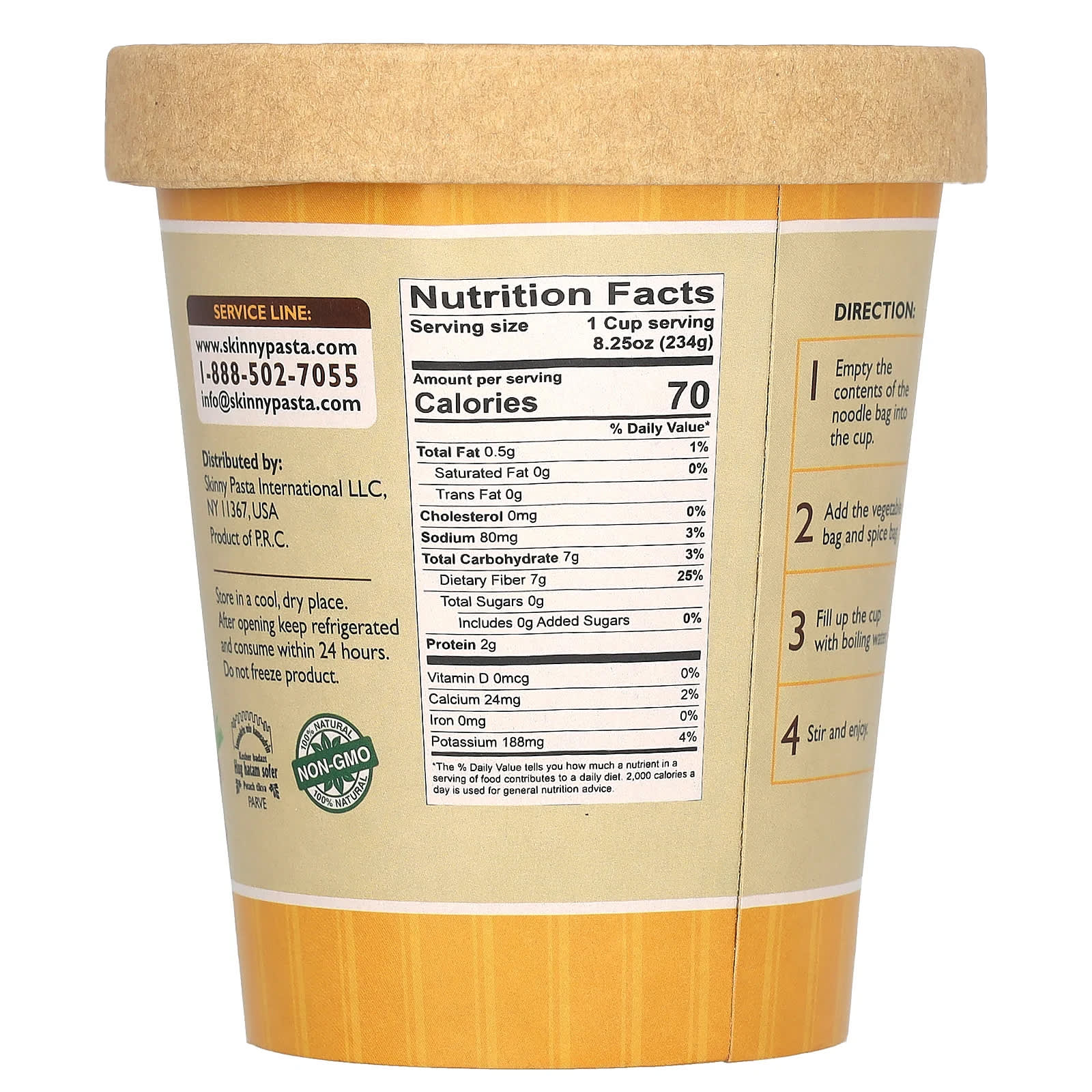 Skinny Pasta, Noodle Soup, Chicken, 8.25 oz (234 g) - Image 2