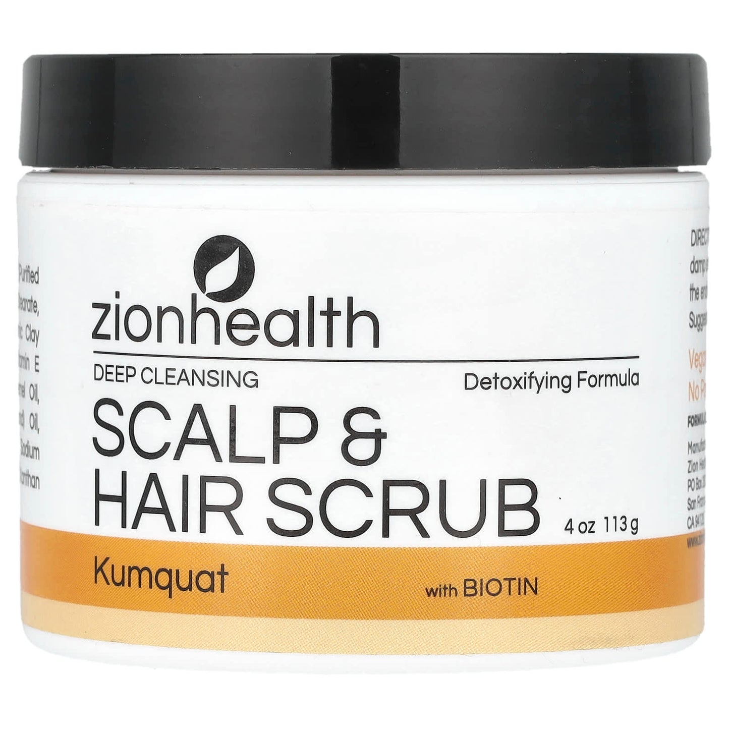 Zion Health, Scalp & Hair Scrub with Biotin, Kumquat, 4 oz (113 g) - Image 1