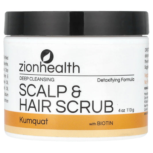 Zion Health, Scalp & Hair Scrub with Biotin, Kumquat, 4 oz (113 g) - Image 1