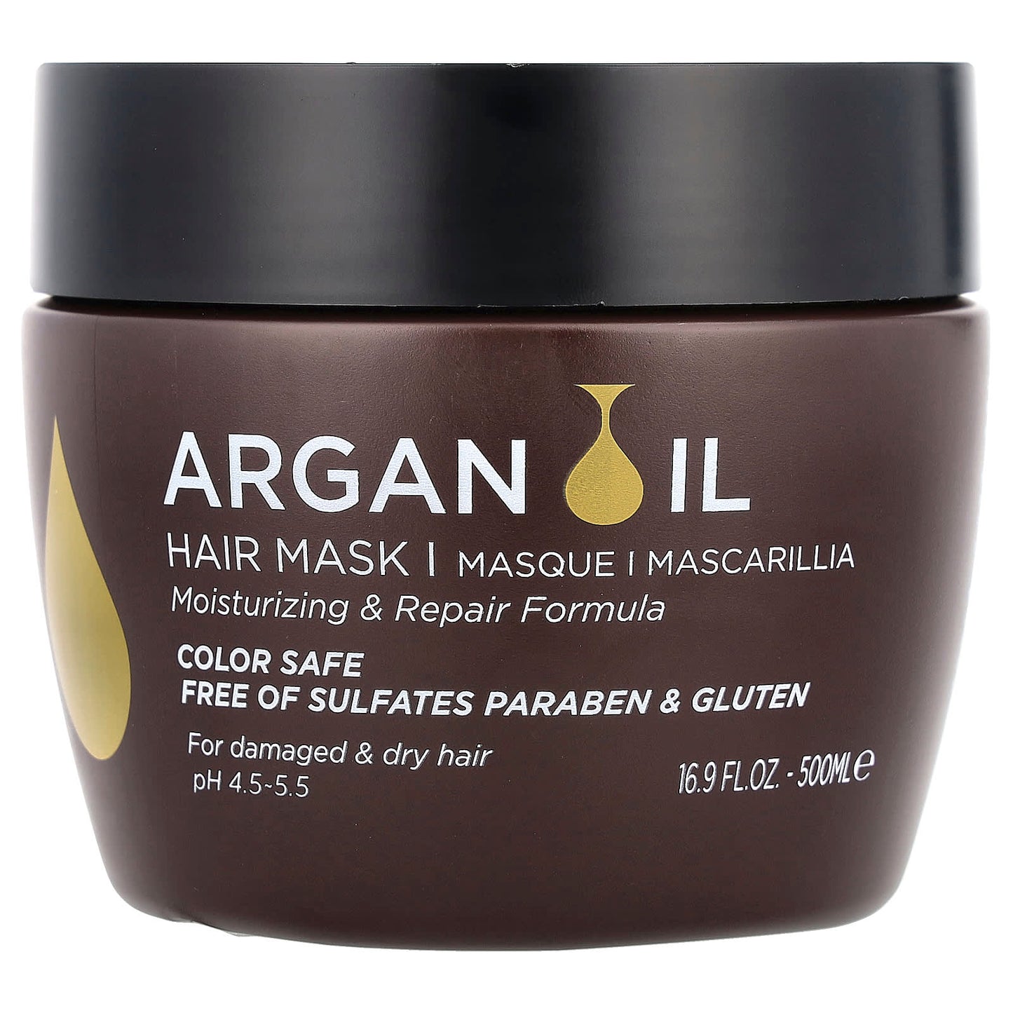 Luseta Beauty, Argan Oil Hair Mask, For Damaged & Dry Hair, 16.9 fl oz (500 ml) - Image 1