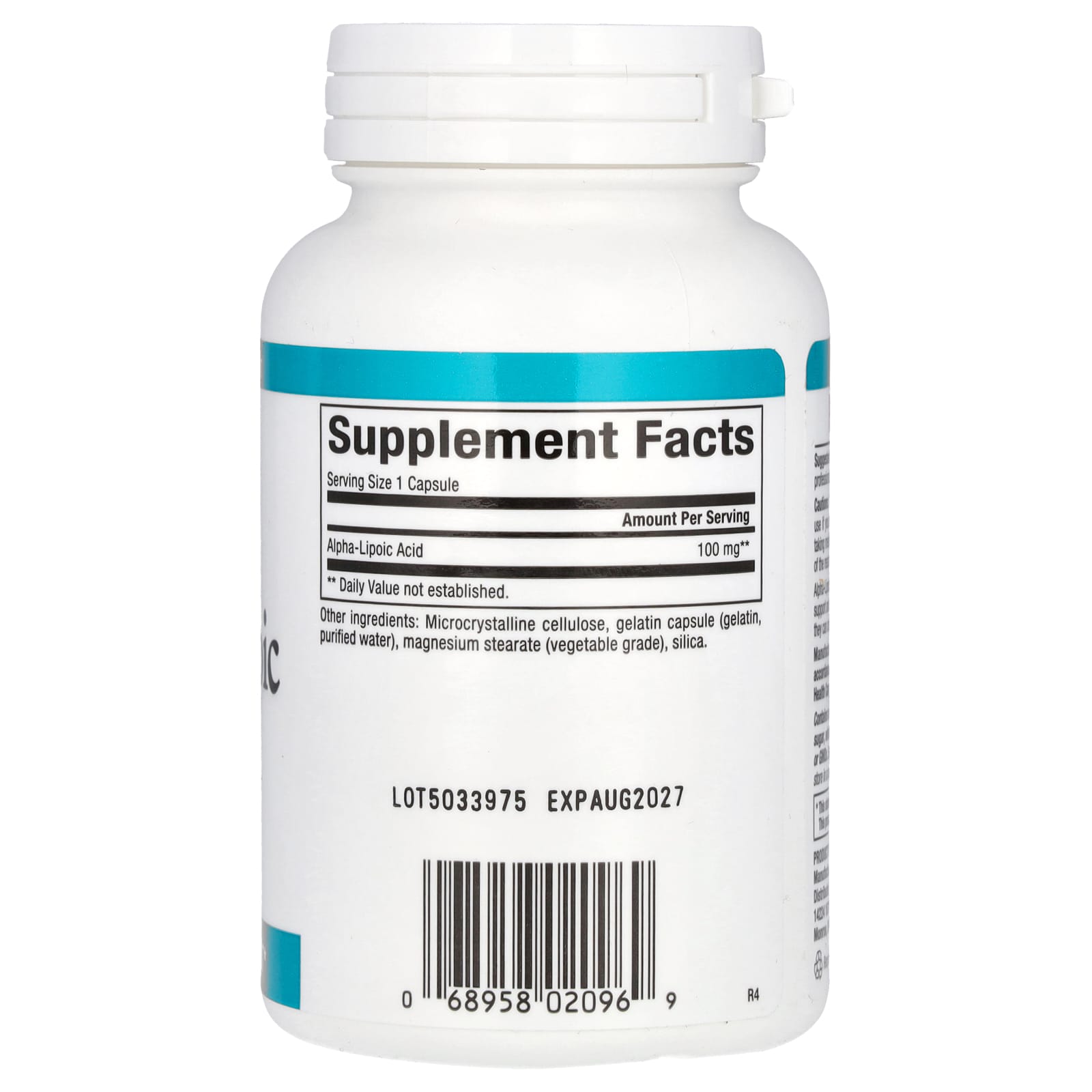 Natural Factors, Alpha-Lipoic Acid, 100 mg, 120 Capsules - Image 2