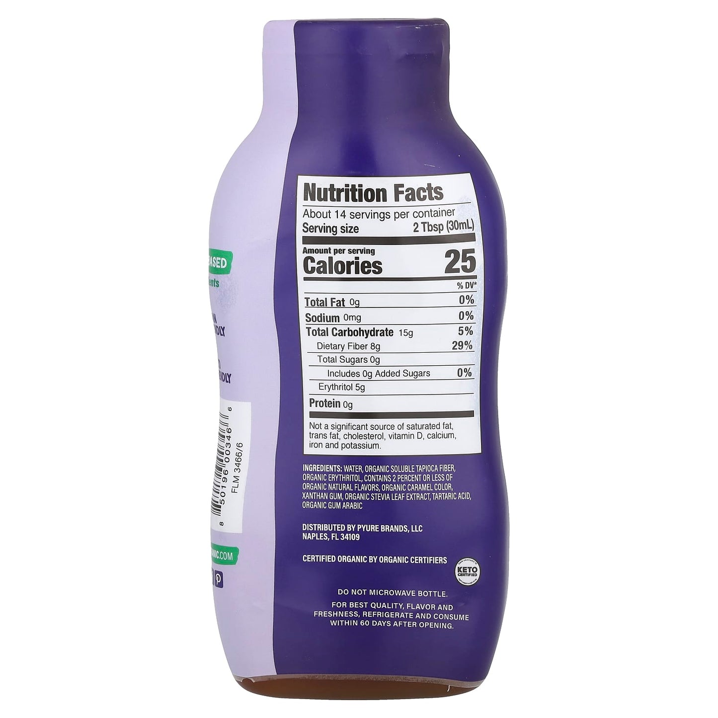 Pyure, Organic Maple Flavored Syrup, Sugar-Free, 14 fl oz (414 ml) - Image 2