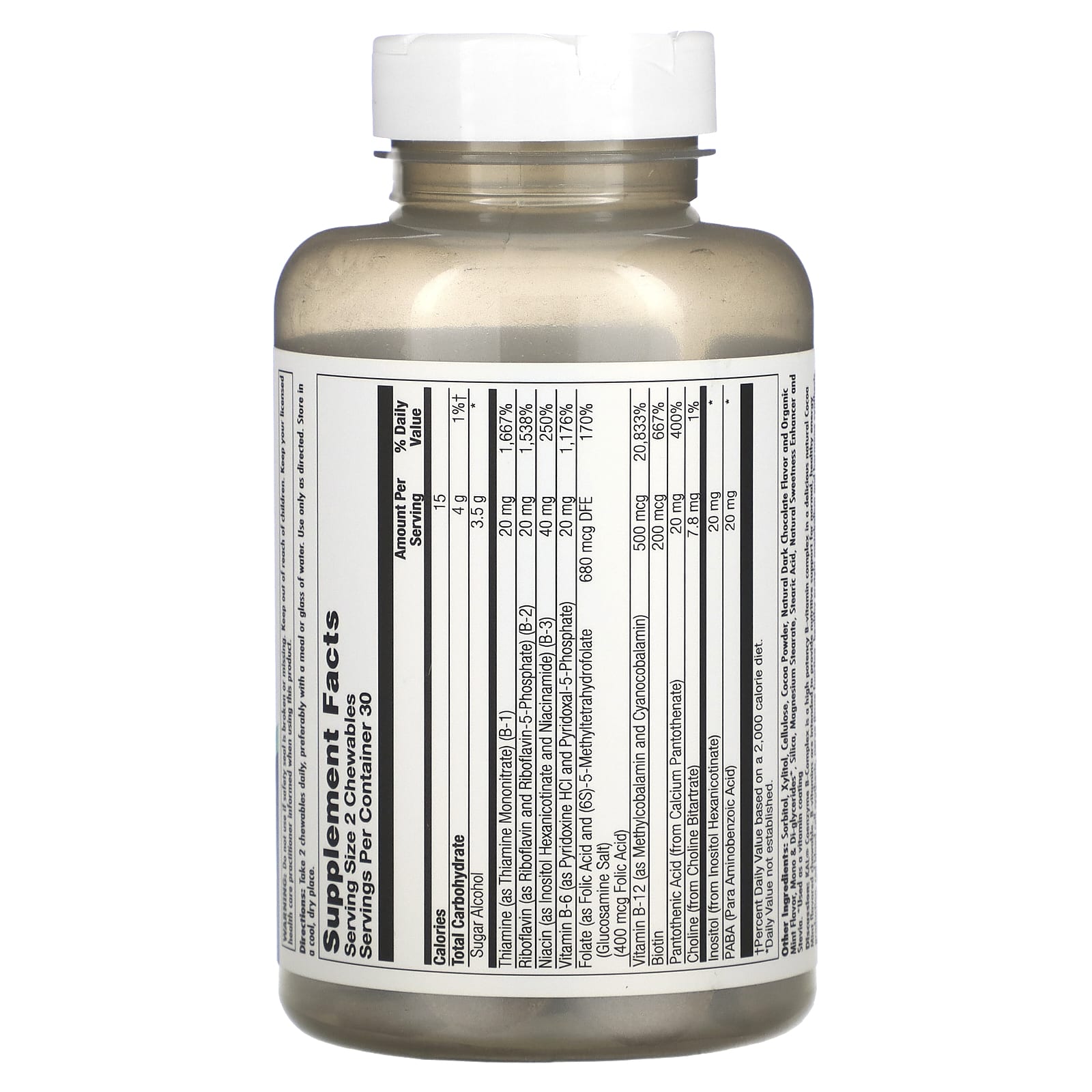 Vegan B-Complex Energy Support - Cocoa Mint Flavored Chewables - Image 2