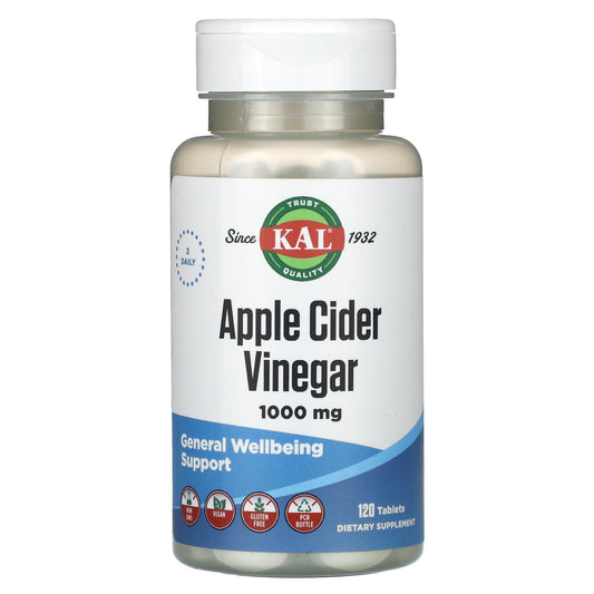 Apple Cider Vinegar Dietary Supplement Tablets by KAL - 120 Count - Image 1