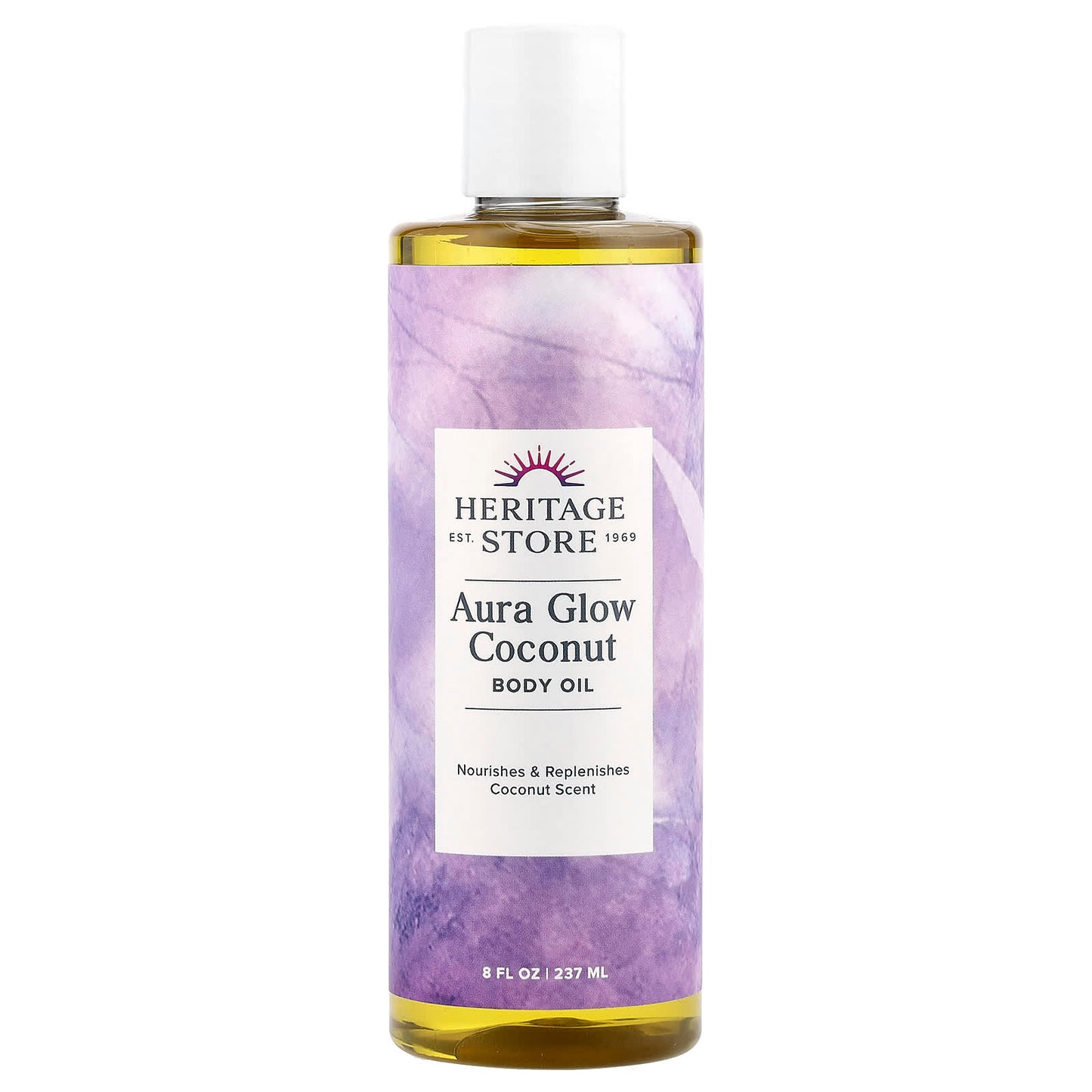 Heritage Store Aura Glow Coconut Body Oil 8 fl oz (237 ml) - Image 1