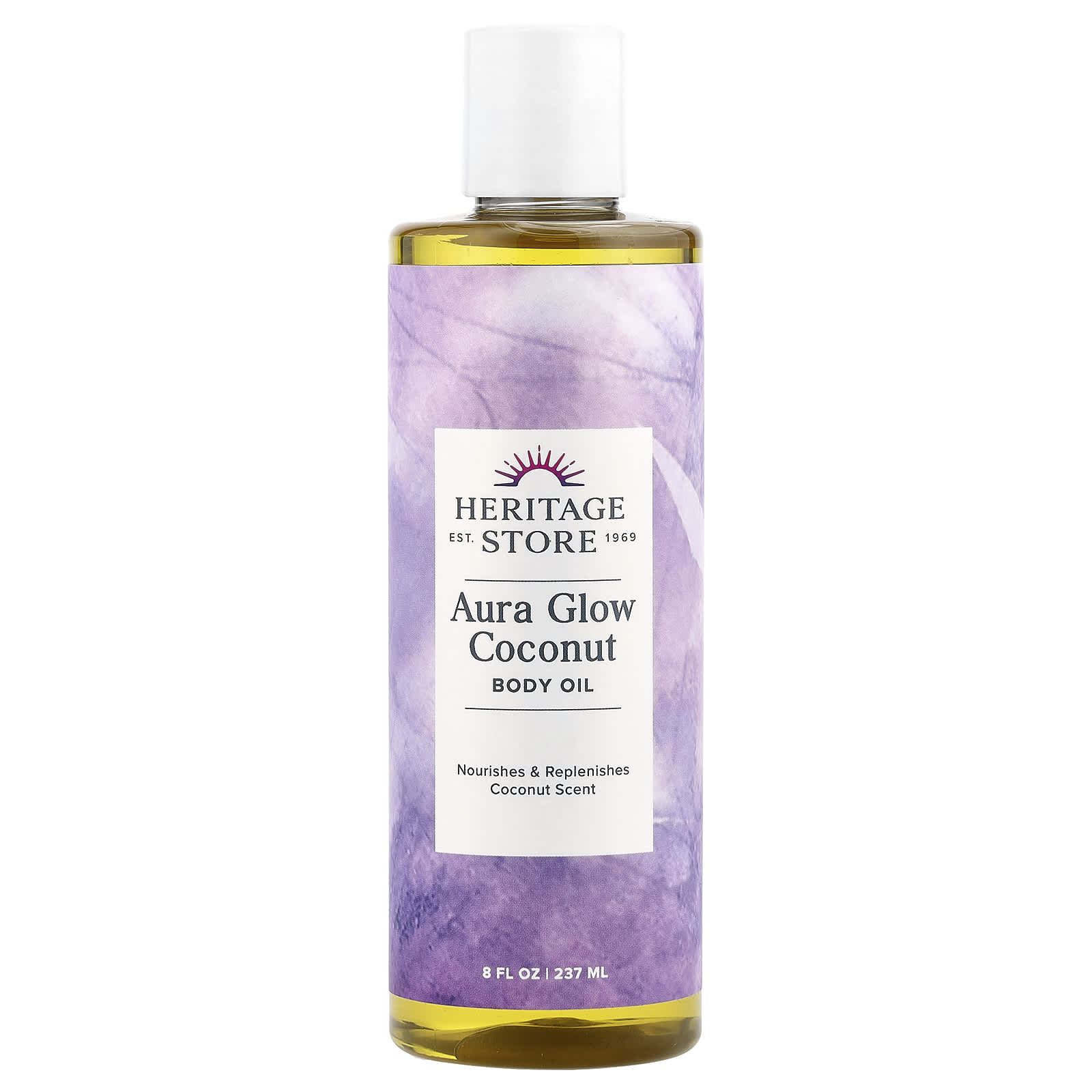 Heritage Store Aura Glow Coconut Body Oil 8 fl oz (237 ml) - Image 1