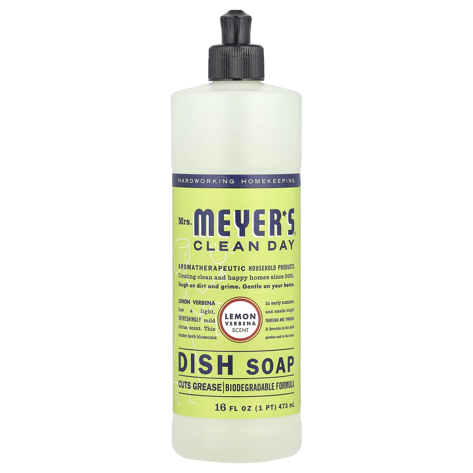 Mrs. Meyers Clean Day, Dish Soap, Lemon Verbena , 16 fl oz (473 ml) - Image 1