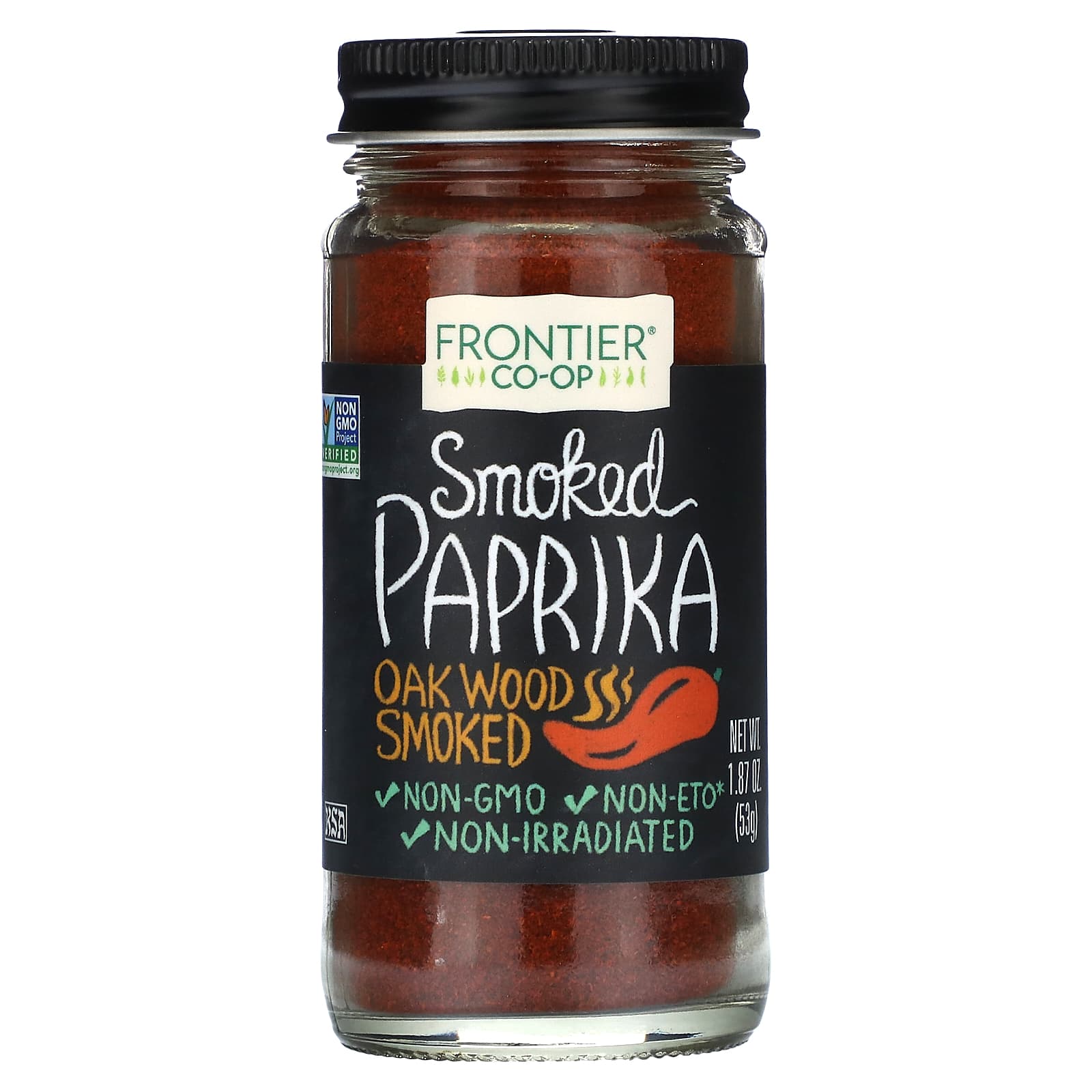 Smoked Paprika by Frontier Co-op - Oak Wood Smoked, Non-GMO, 1.87 oz - Image 1