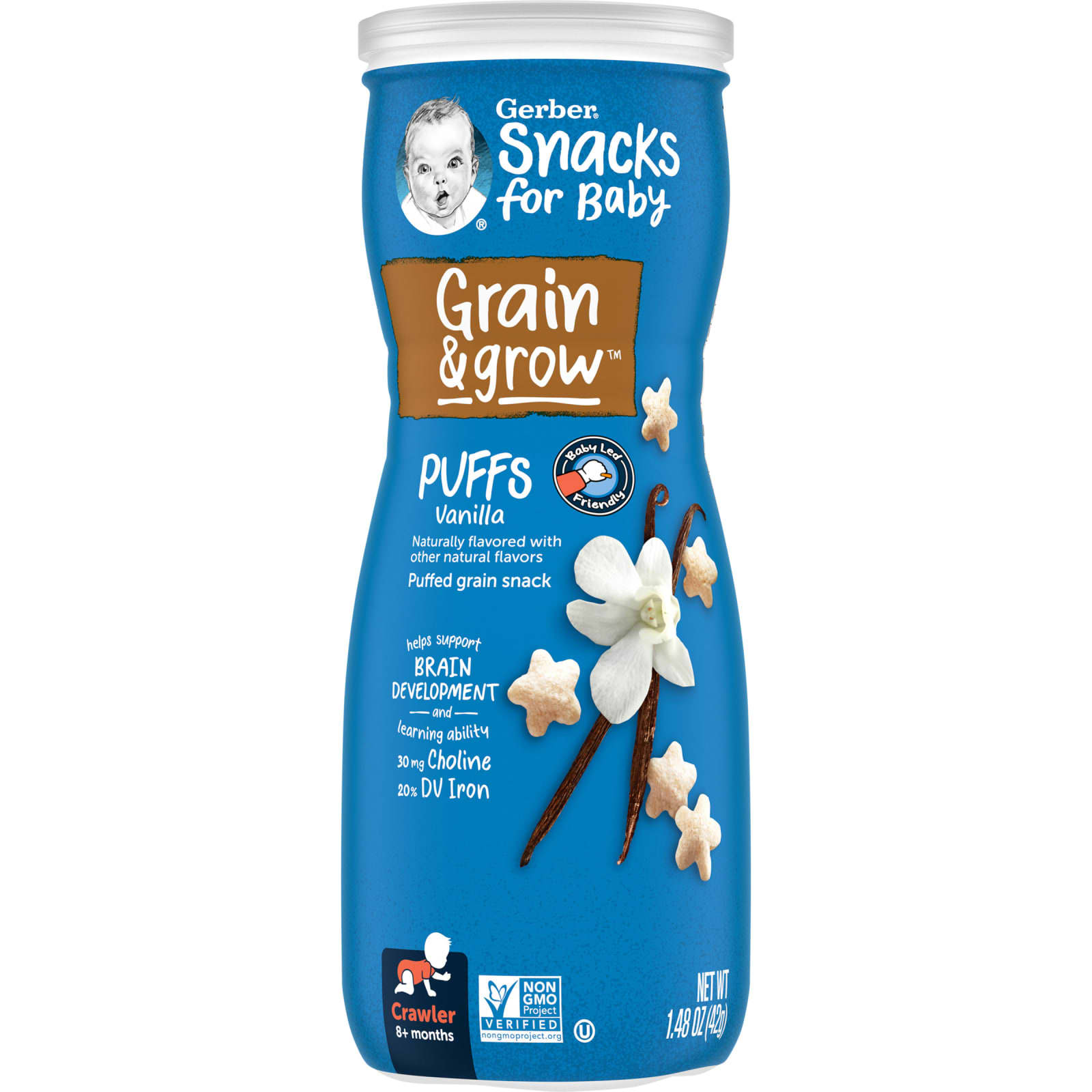 Gerber Grain & Grow Puffs - Nutritious Baby Snacks for 8+ Months - Image 1