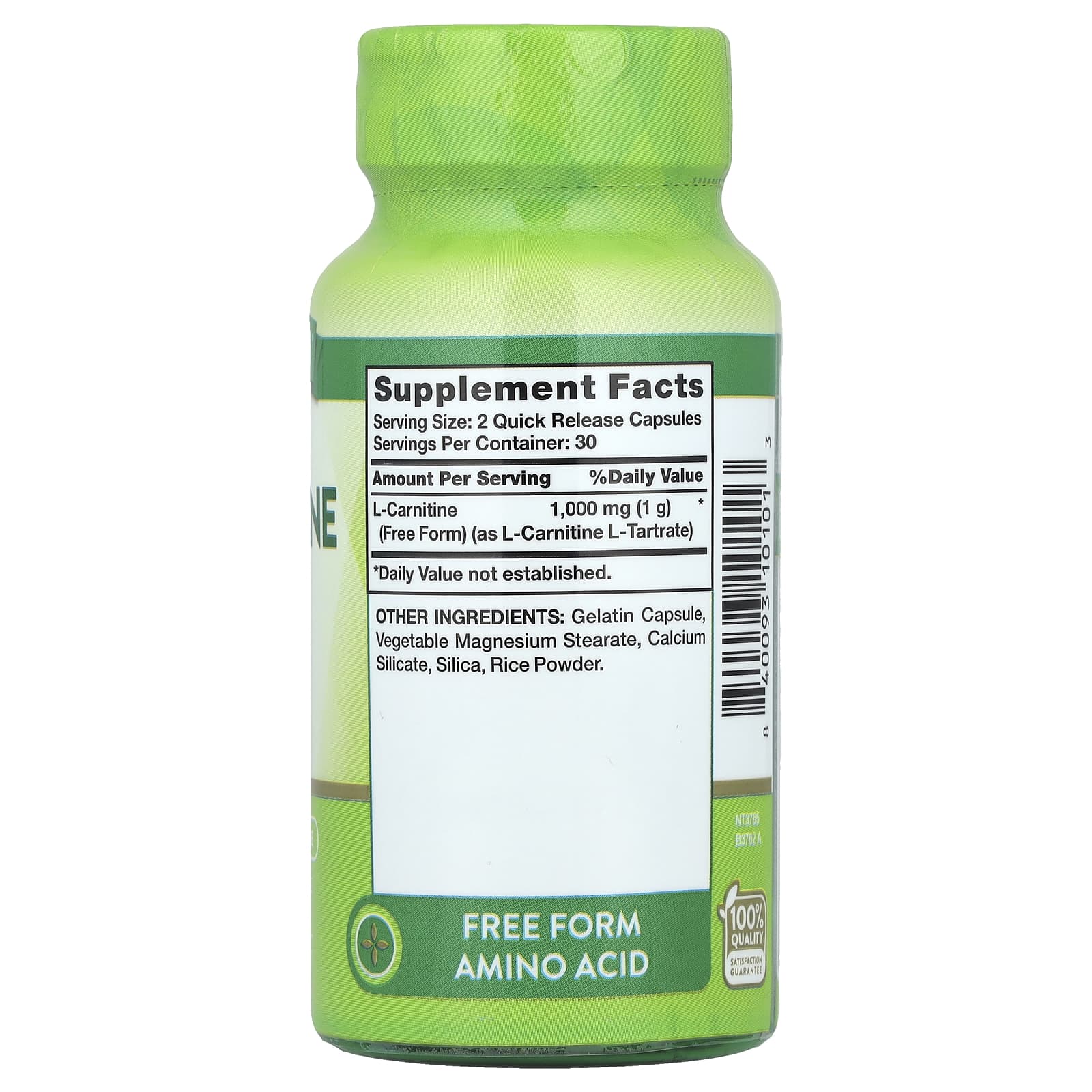 Nature's Truth, L-Carnitine, Mega Strength, 60 Quick Release Capsules (500 mg per Capsule) - Image 2