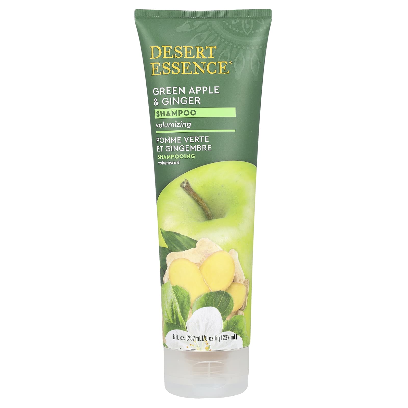 Desert Essence Volumizing Shampoo with Green Apple & Ginger, 8 fl oz - Image 1