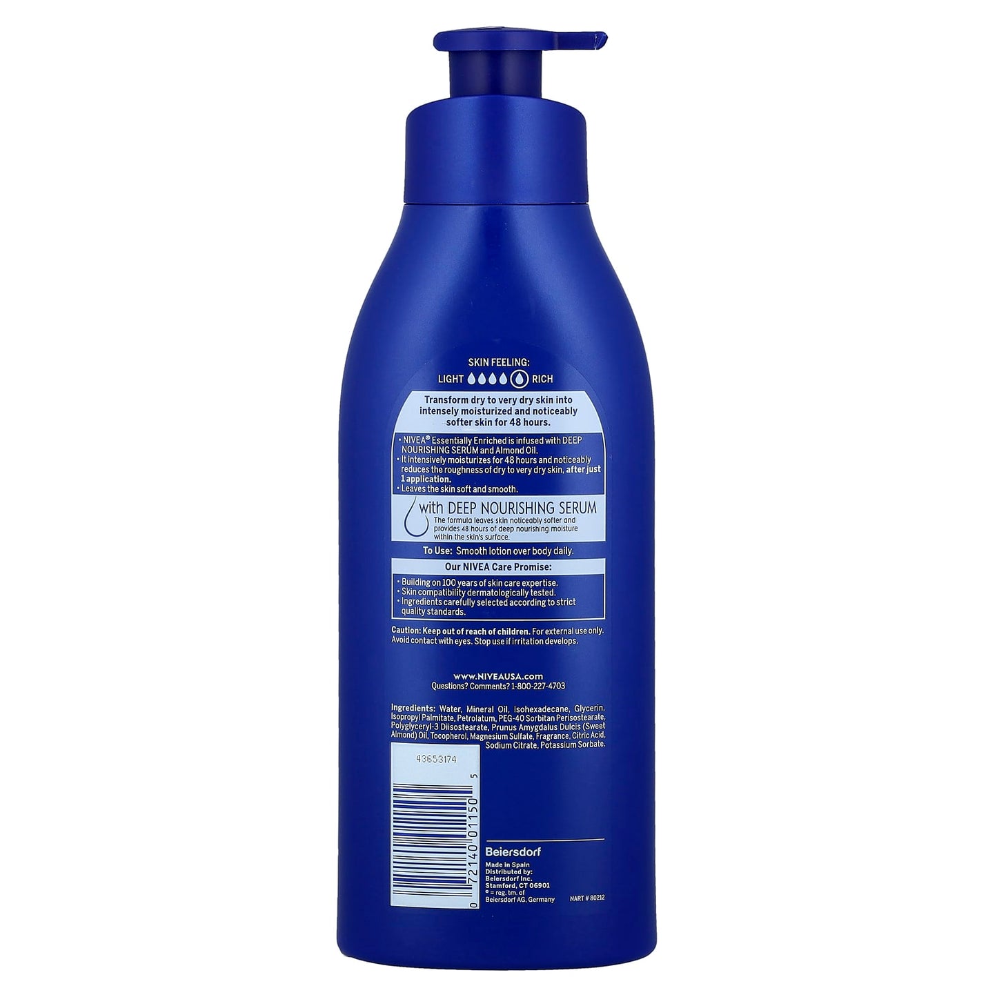 Nivea, Body Lotion, Essentially Enriched, 16.9 fl oz (500 ml) - Image 2