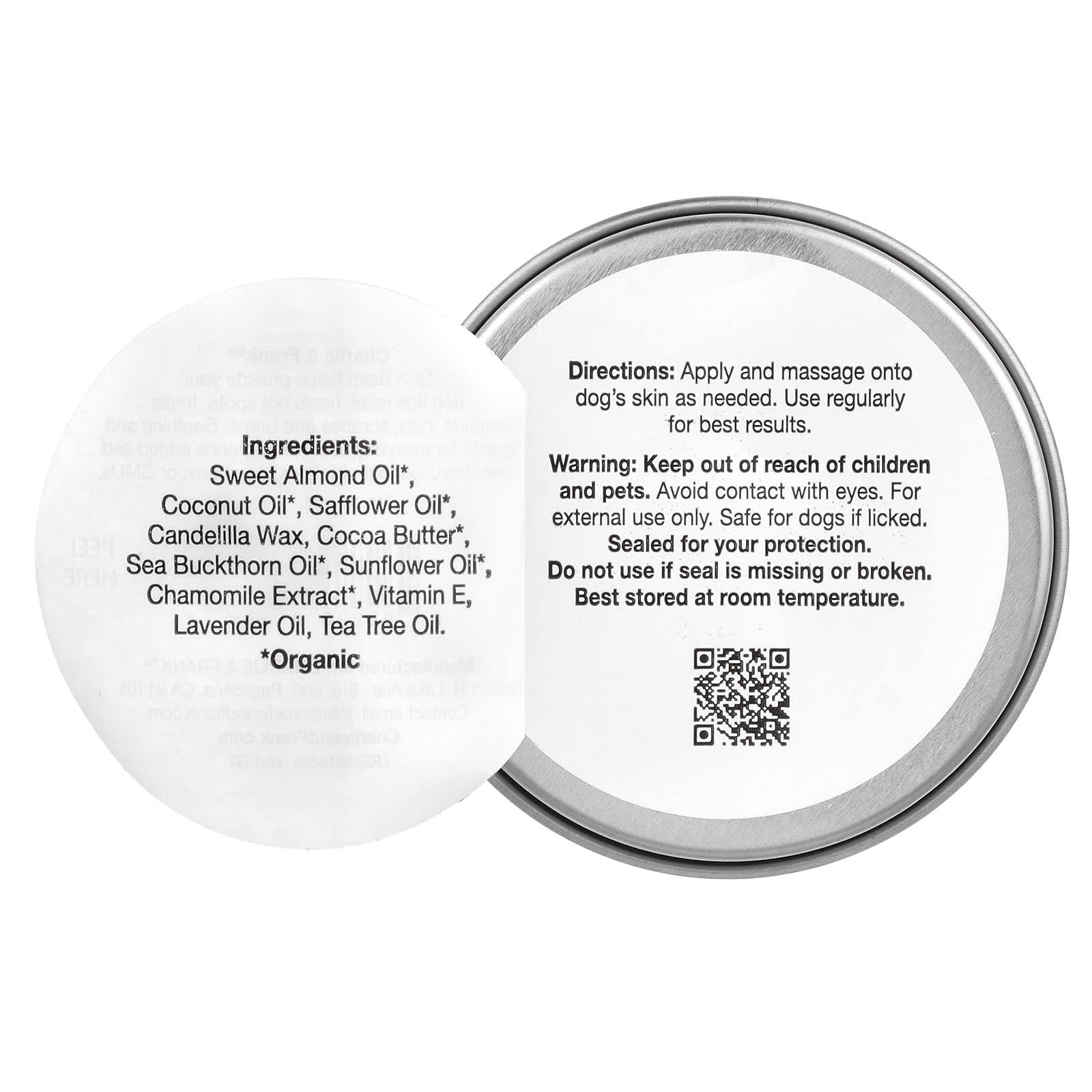 Charlie and Frank Dog Skin Balm, Heal Itchy Spots & Burns, 2 oz, Organic - Image 2