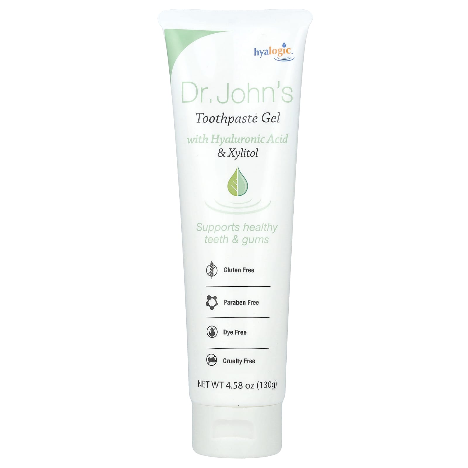 Hyalogic Toothpaste Gel with Hyaluronic Acid & Xylitol, Mint, 4.58oz - Image 1