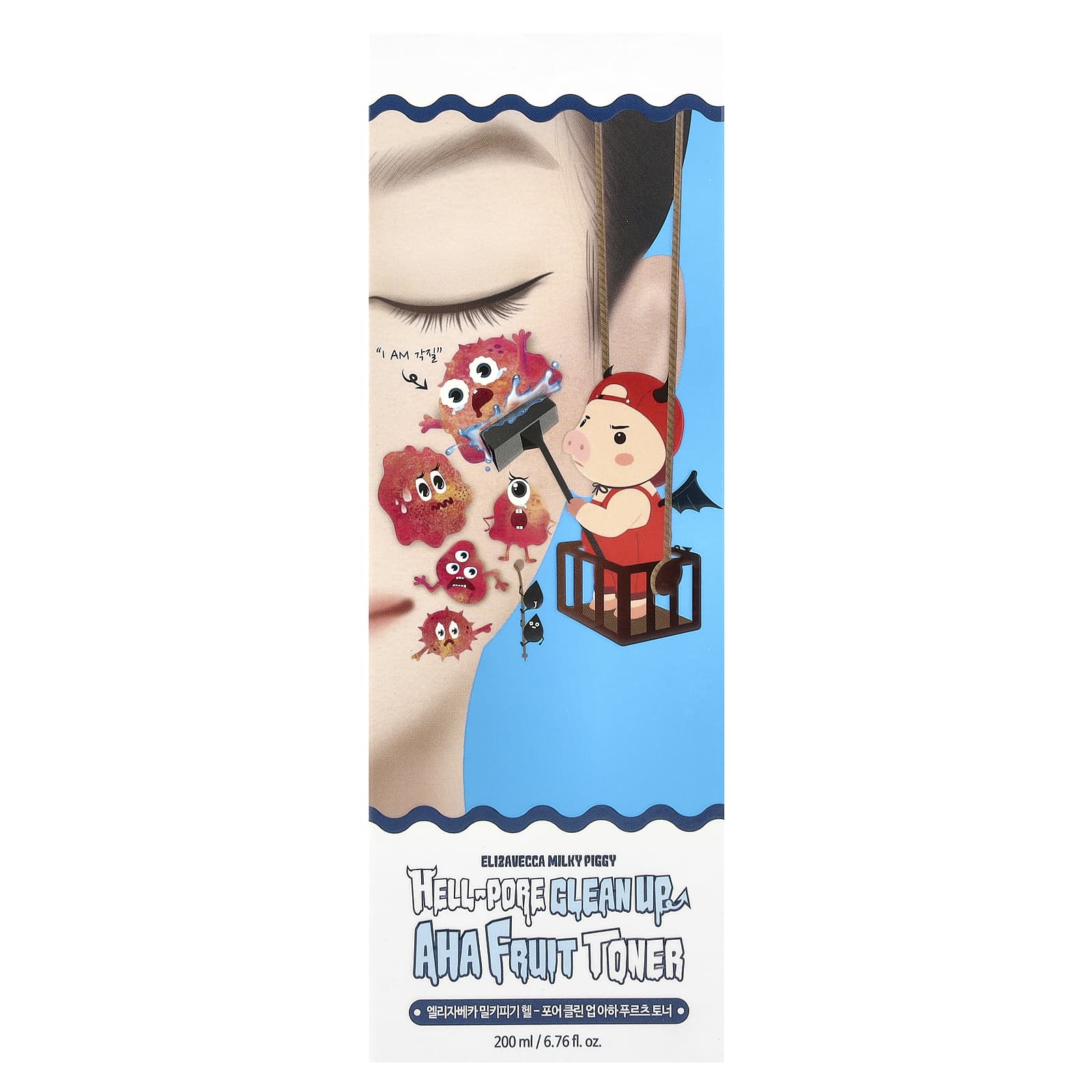 Elizavecca Hell-Pore Clean Up AHA Fruit Toner, Brighten & Exfoliate Skin - Image 2