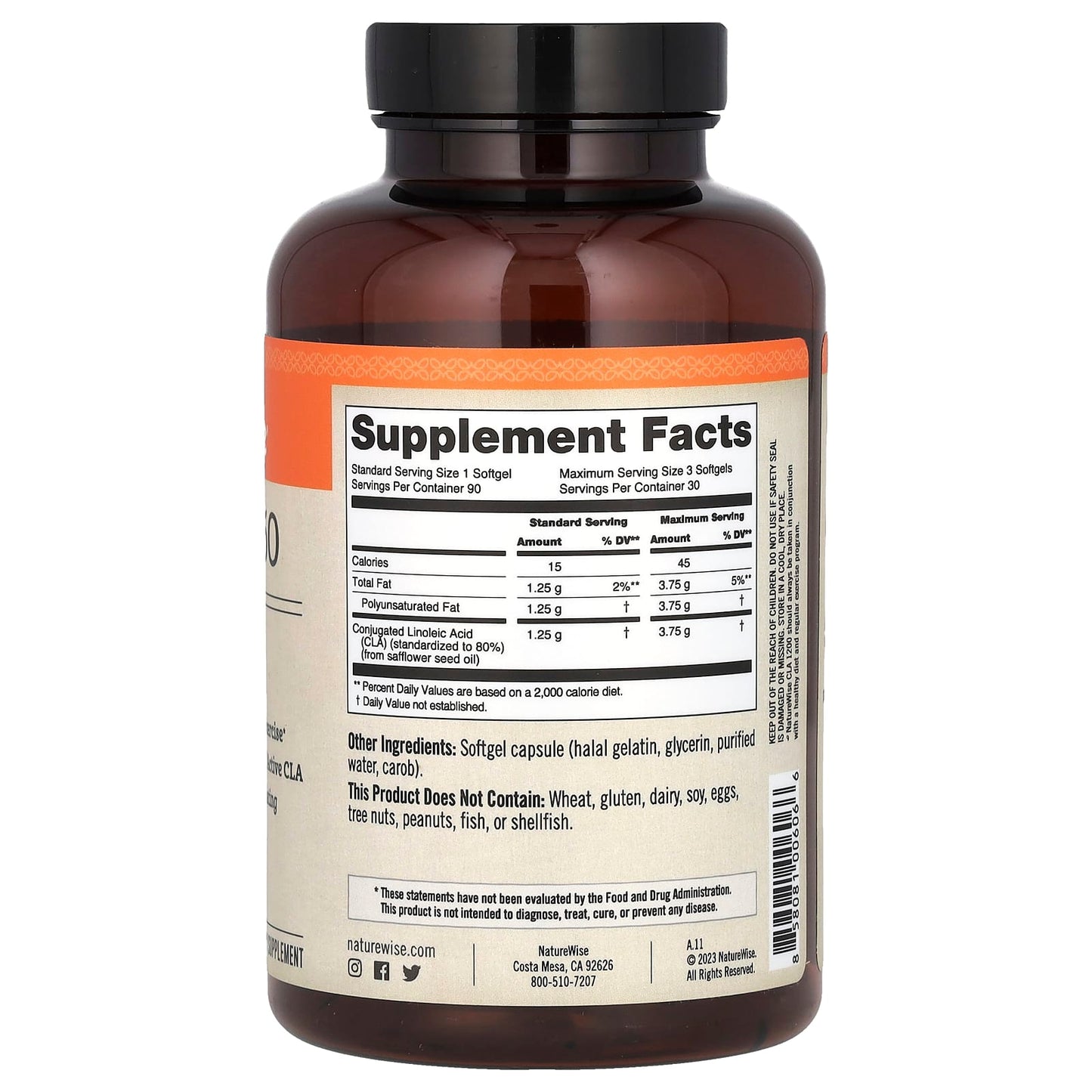 NatureWise, CLA 1250, 90 Softgels - Image 2