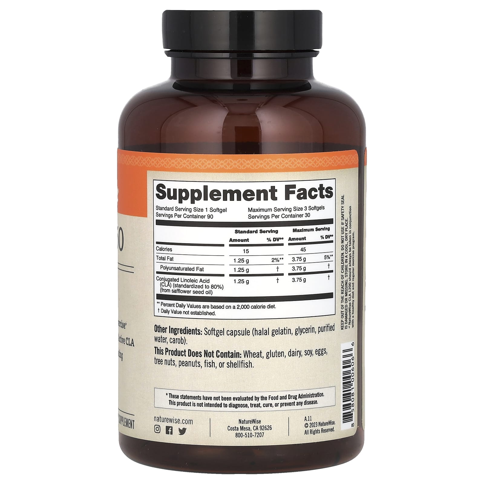 NatureWise, CLA 1250, 90 Softgels - Image 2