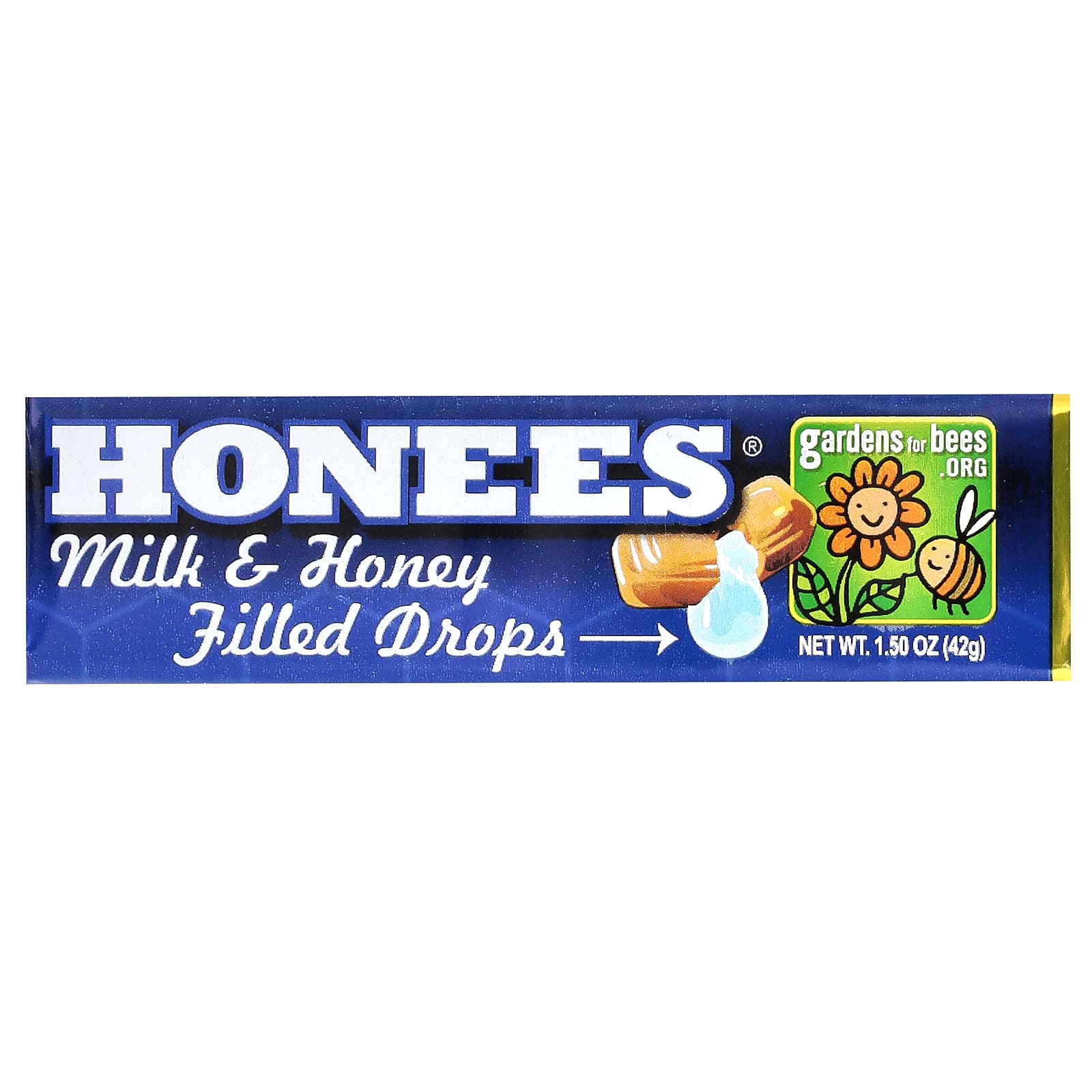 Honees Milk &amp; Honey Filled Drops, Delicious &amp; Natural Snack - Image 1