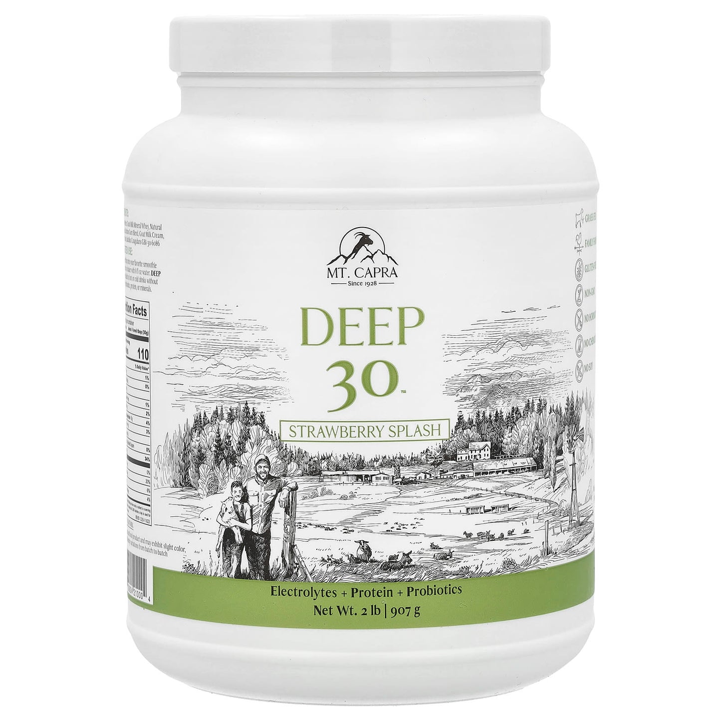 Mt. Capra, Deep 30™, Strawberry Splash, 2 lb (907 g) - Image 1