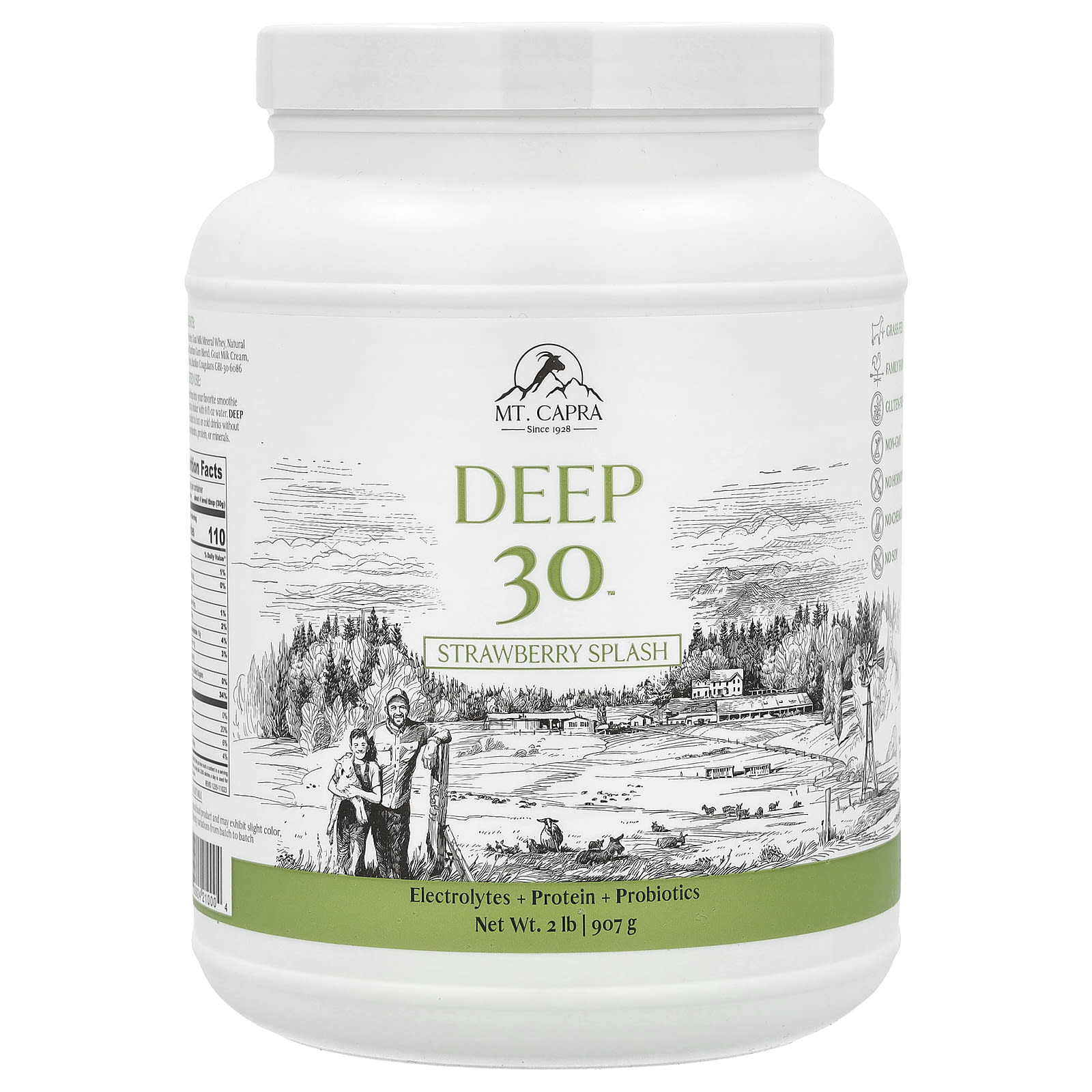 Mt. Capra, Deep 30™, Strawberry Splash, 2 lb (907 g) - Image 1