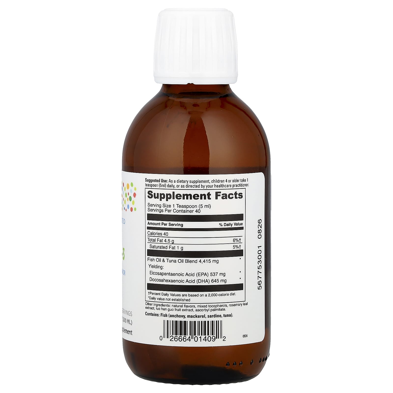 Little DaVinci, KiddOmega-3, Tasty Cherry Orange Flavor, 6.76 fl oz (200 ml) - Image 2